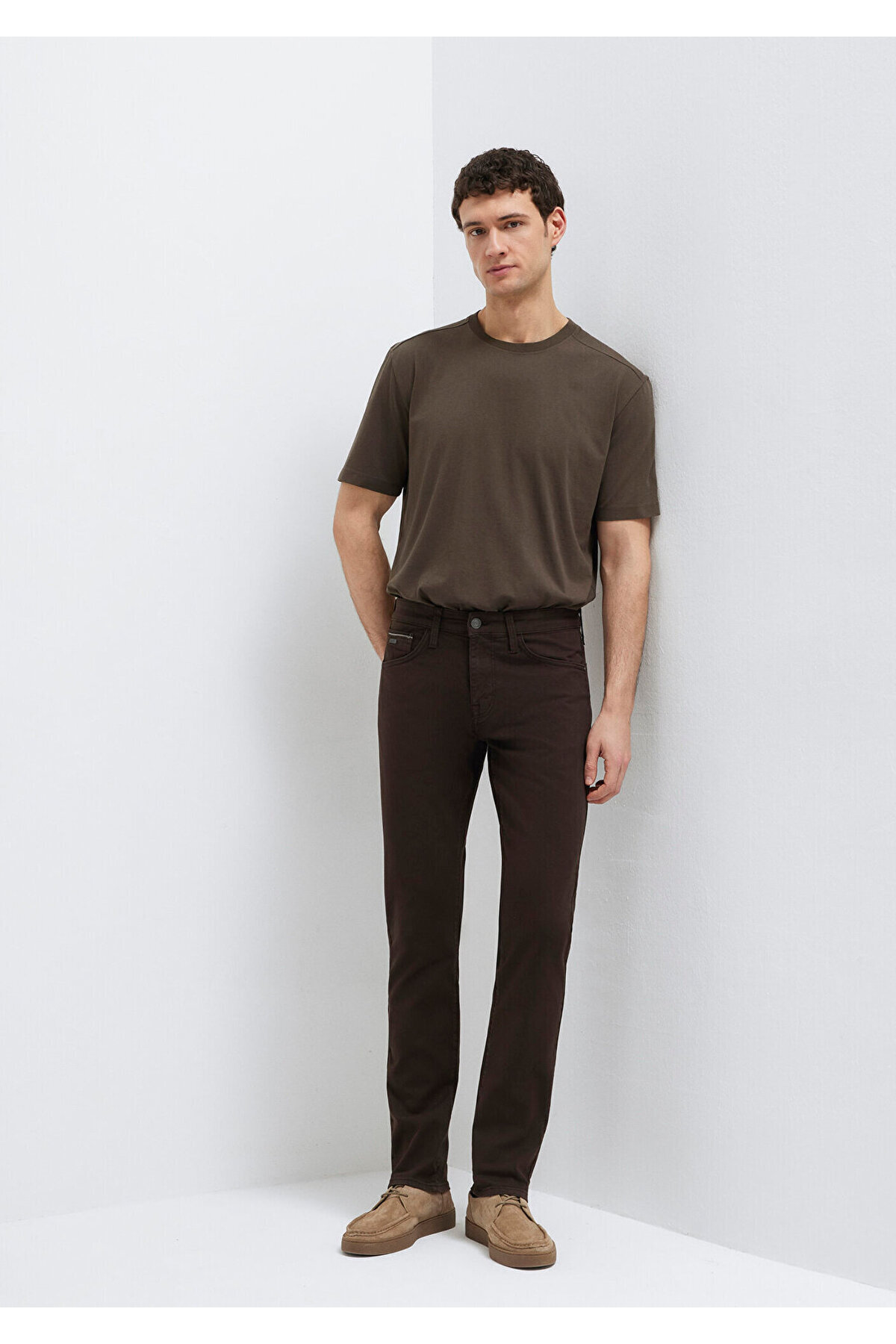 Mavi Jake Black Koyu Kahverengi Gabardin Pantolon 0042290686 görsel 2