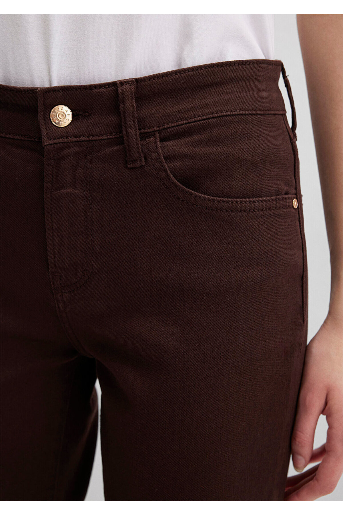 Mavi Molly Everday Kahverengi Gabardin Pantolon 1013691199 görsel 5