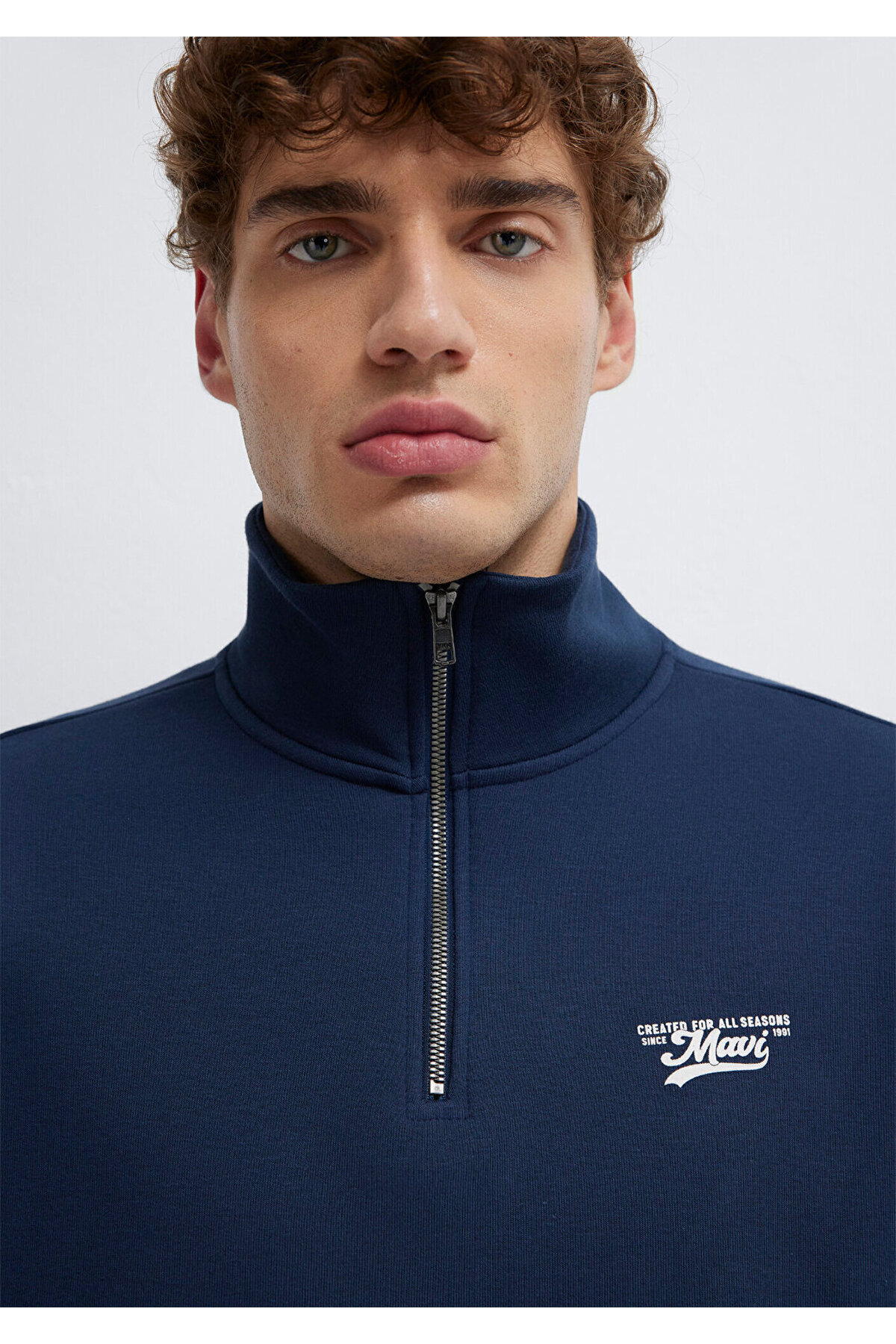 Mavi Yarı Fermuarlı Lacivert Sweatshirt 0S10465-70497 görsel 6