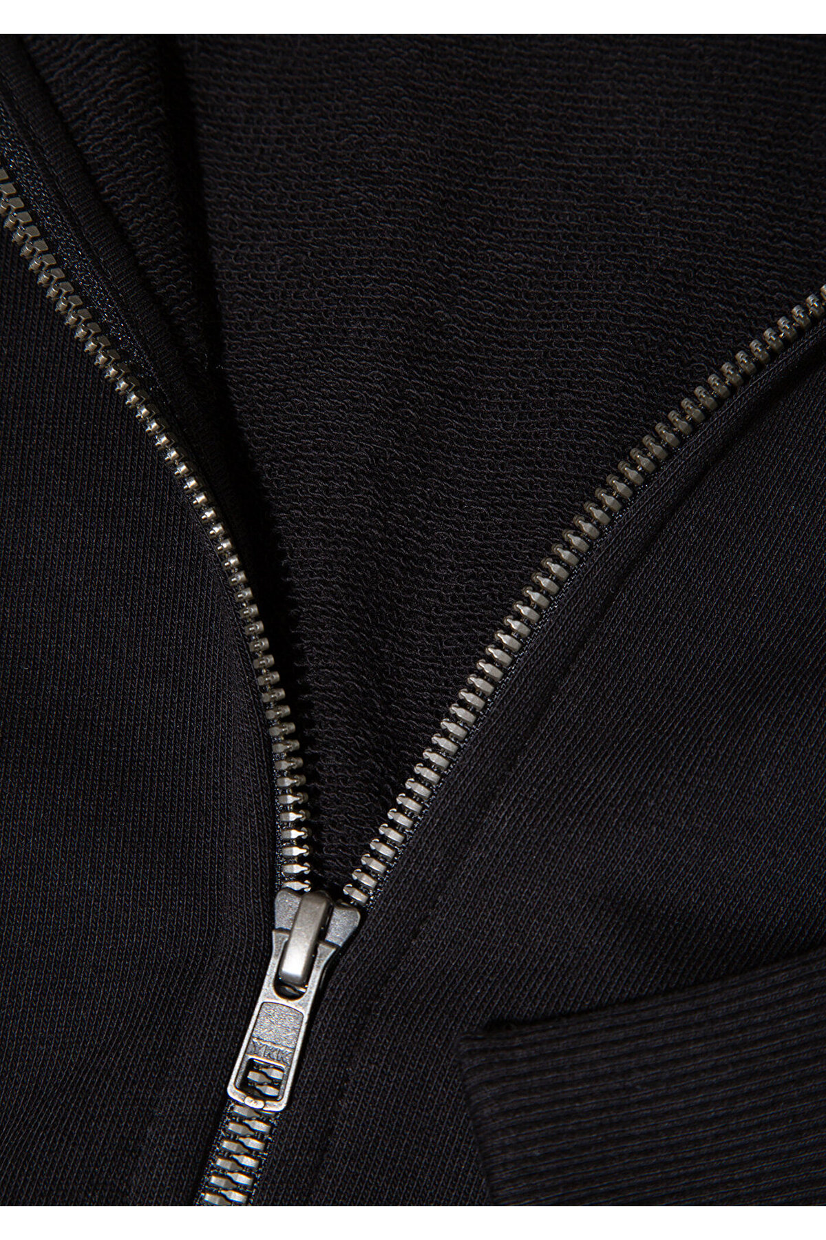 Mavi Kapüşonlu Fermuarlı Siyah Basic Sweatshirt 0S10423-900 görsel 8