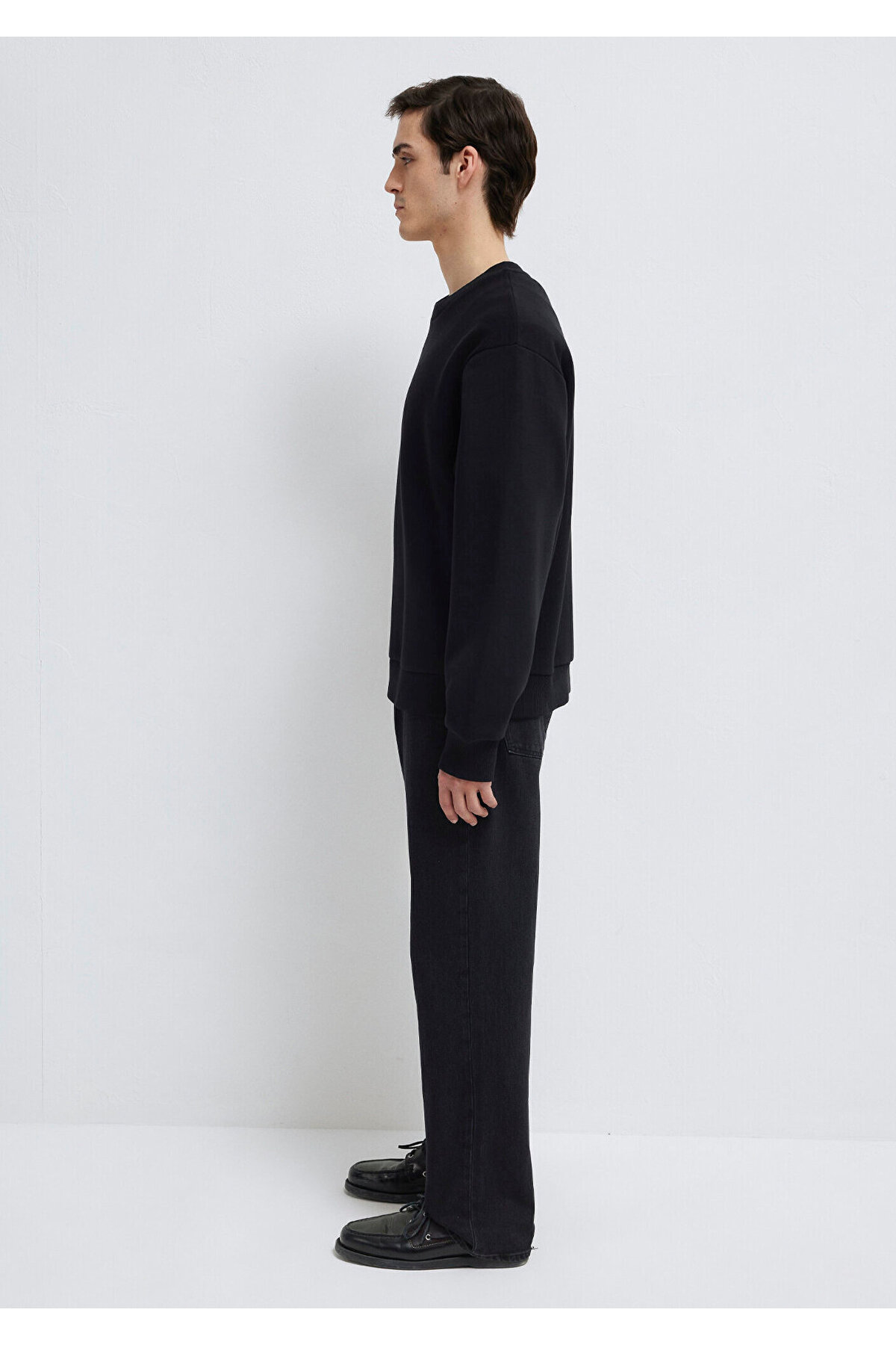 Mavi Bisiklet Yaka Siyah Basic Sweatshirt 0S10276-900 görsel 5