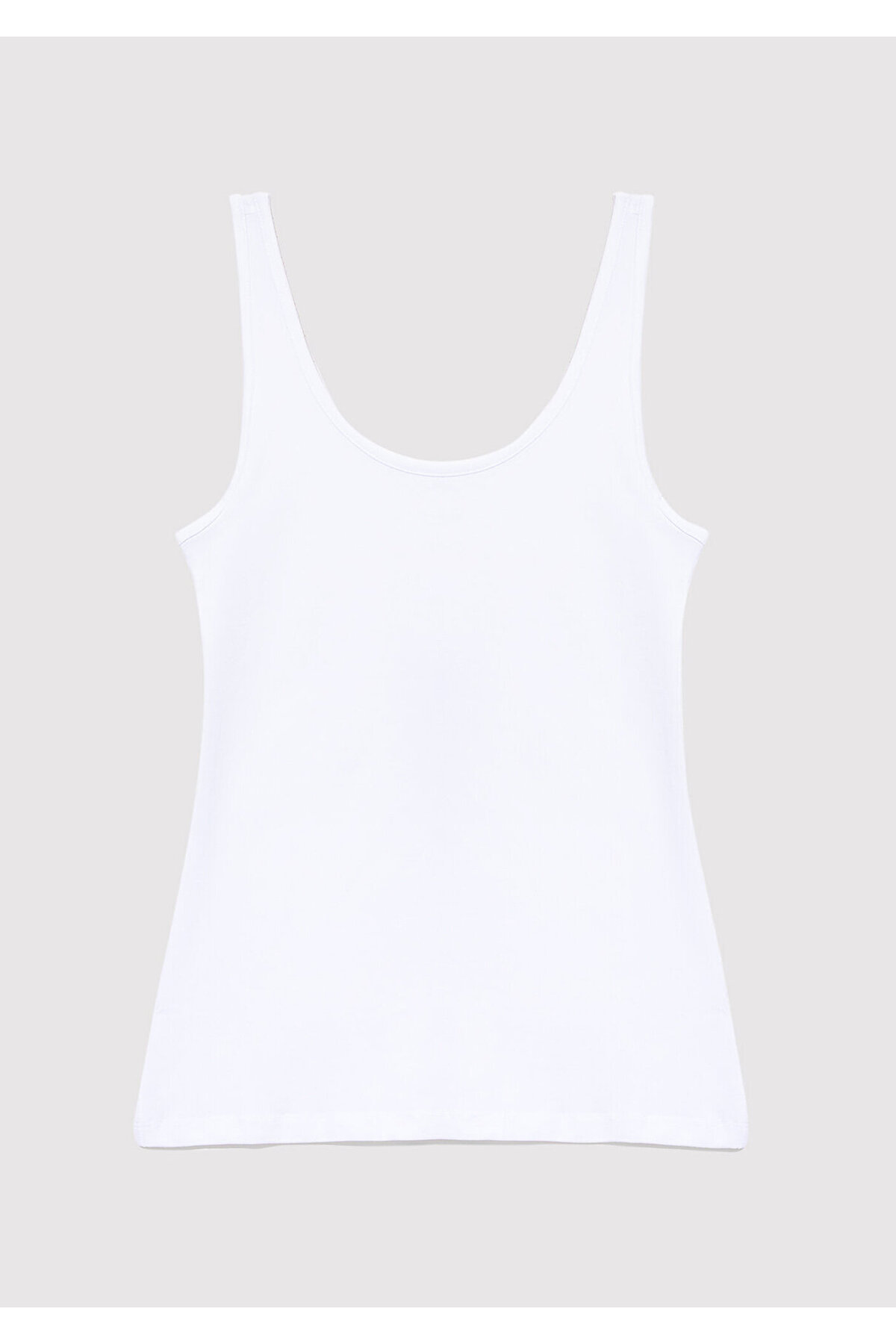 Mavi 2 li Siyah Beyaz Kadın Basic Atlet Fitted / Vücuda Oturan Kesim 1611367-900 görsel 5