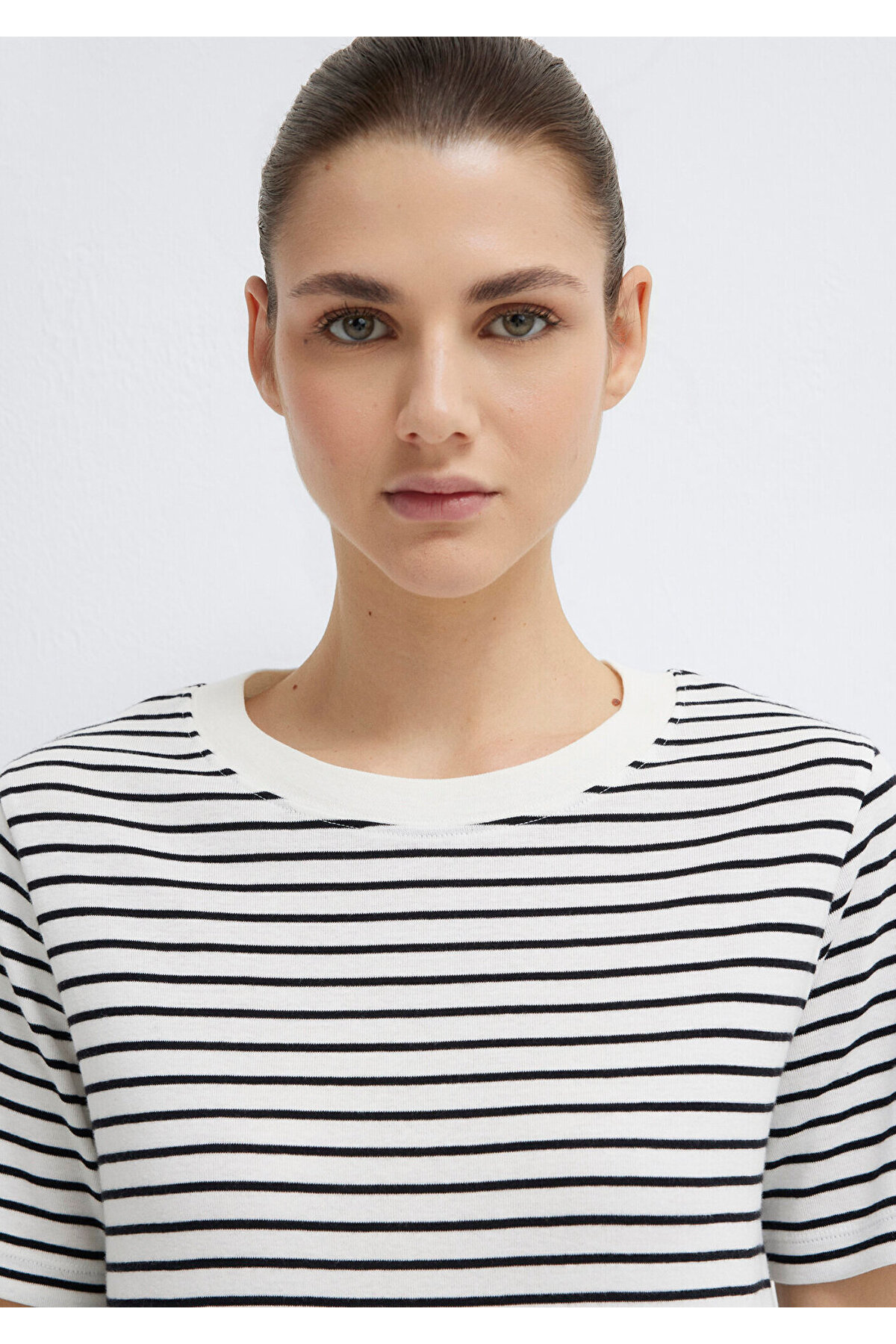 Mavi Siyah Çizgili Tişört Regular Fit / Normal Kesim 1611653-85143 görsel 6