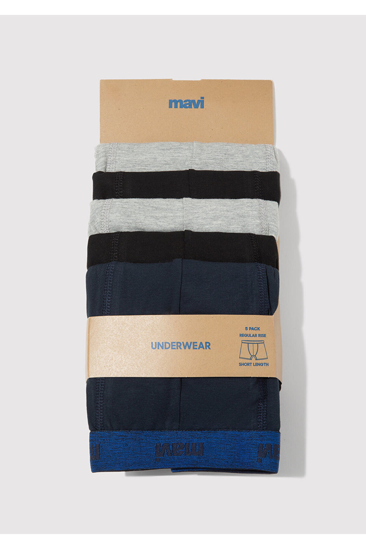Mavi 5li Basic Boxer 0910618-900 görsel 5