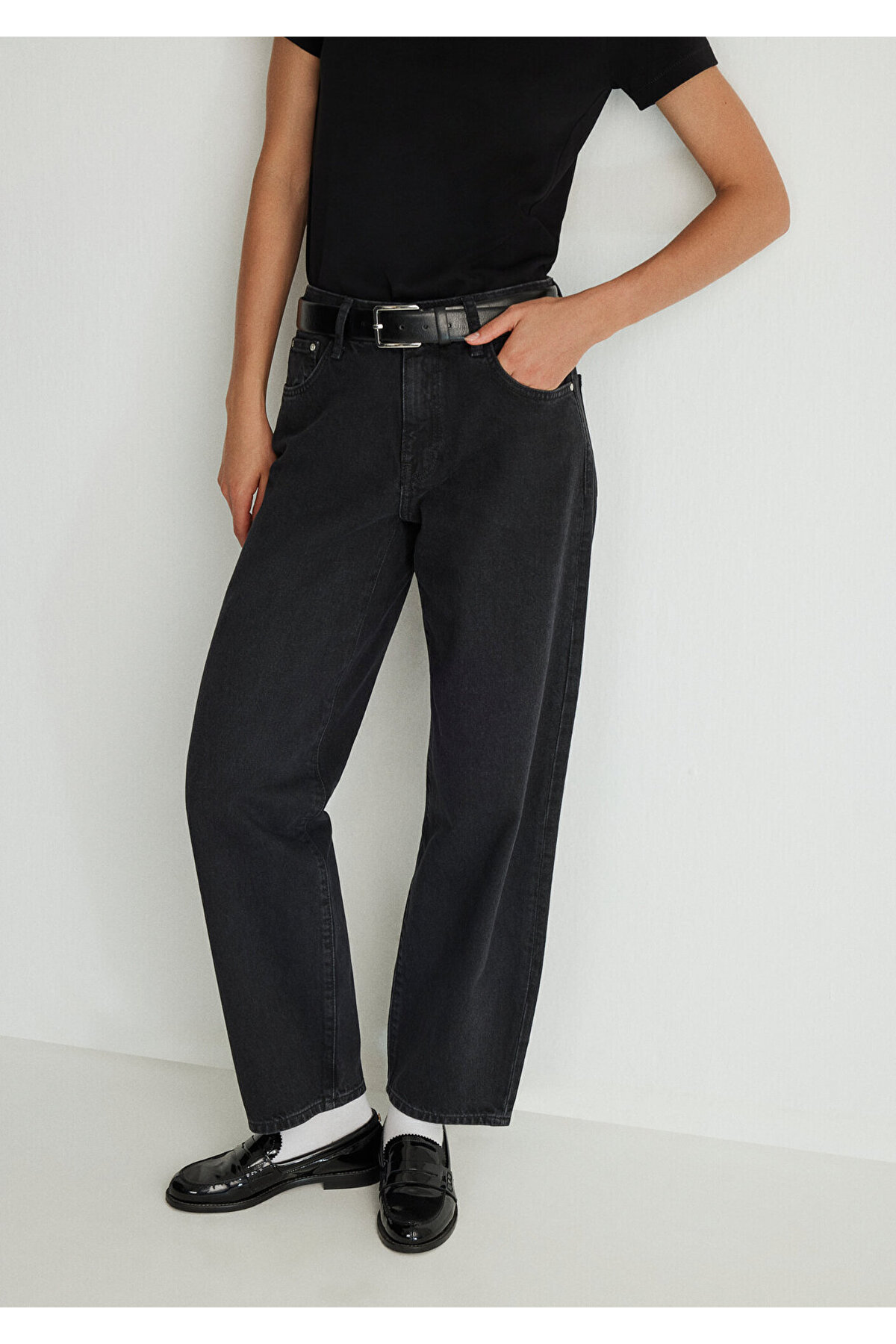 Mavi Leila Real Blue Gri Smoke Jean Pantolon 1010600-88244 görsel 8