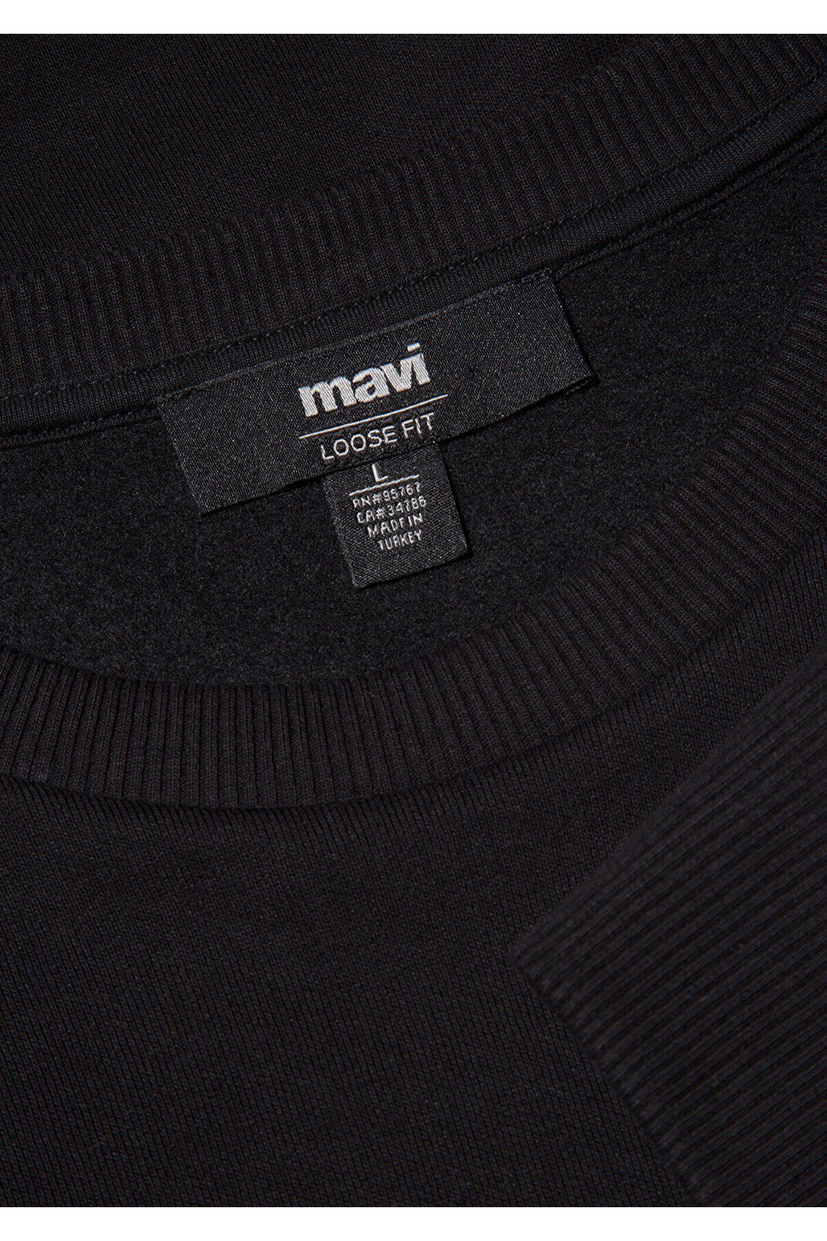 Mavi Bisiklet Yaka Siyah Basic Sweatshirt 0S10276-900 görsel 8