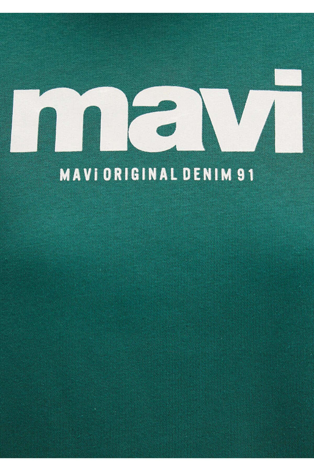 Mavi Logo Baskılı Kapüşonlu Yeşil Sweatshirt 168334-71874 görsel 8