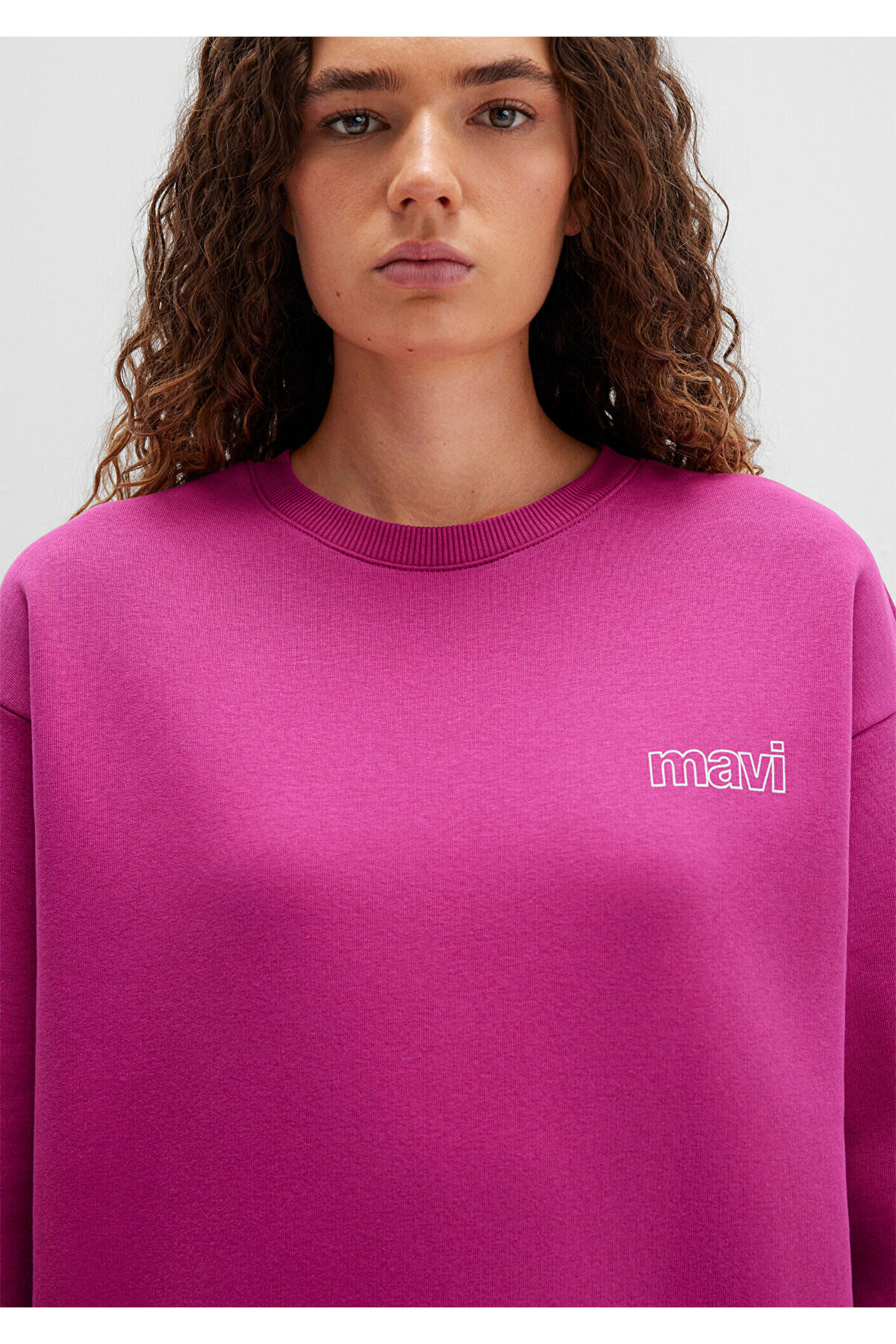 Mavi Logo Baskılı Pembe Sweatshirt 1611656-70943 görsel 6