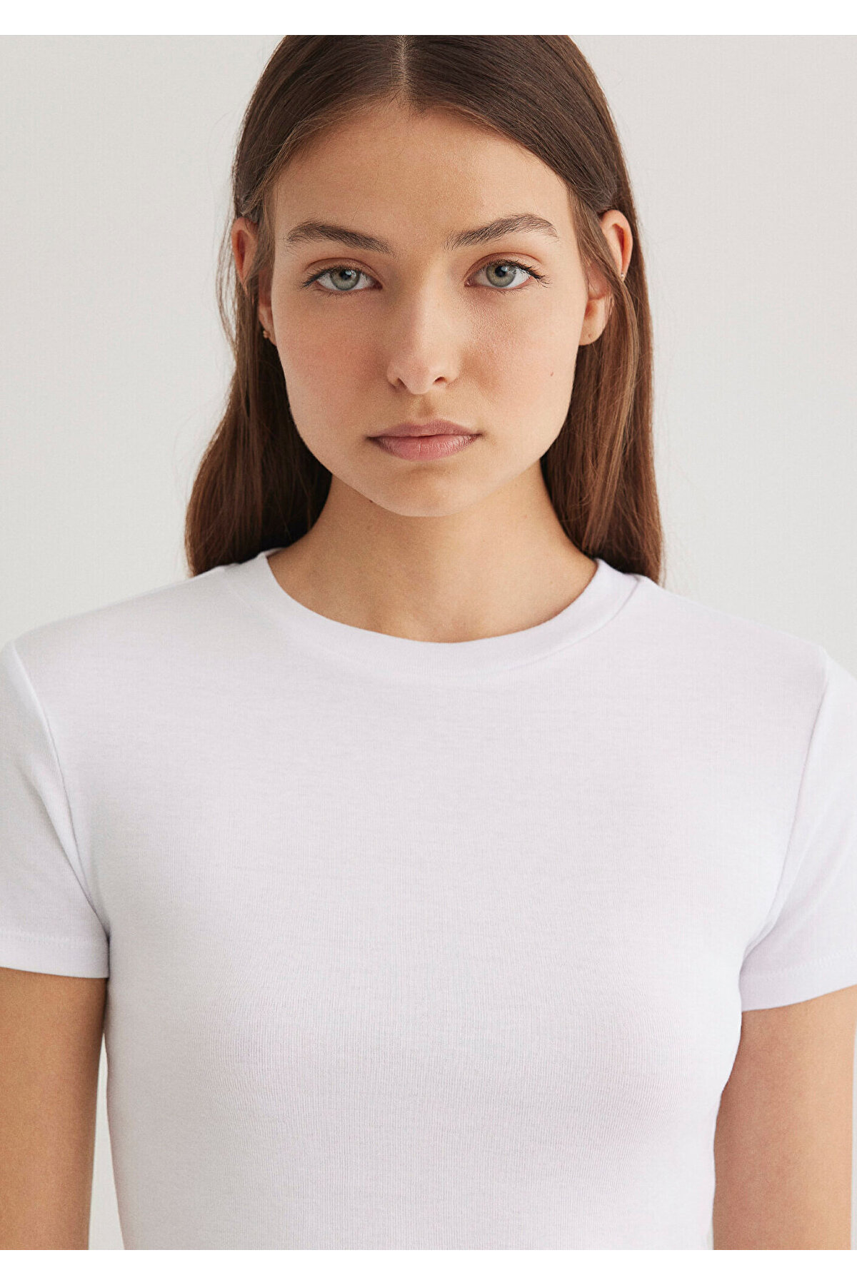 Mavi 2li Kadın Crop Basic Tişört Crop / Kısa Kesim 1613028-900 görsel 8