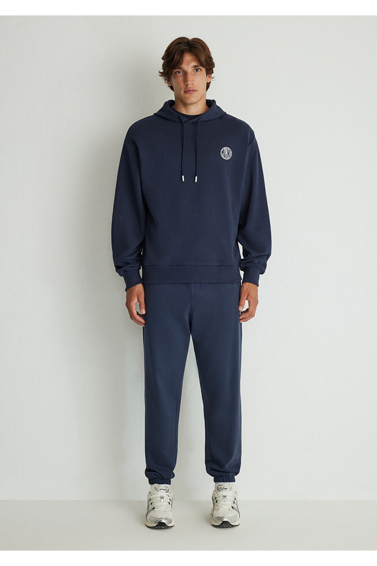 Mavi MVJNS Logo Baskılı Kapüşonlu Lacivert Sweatshirt 0611786-70490 görsel 2