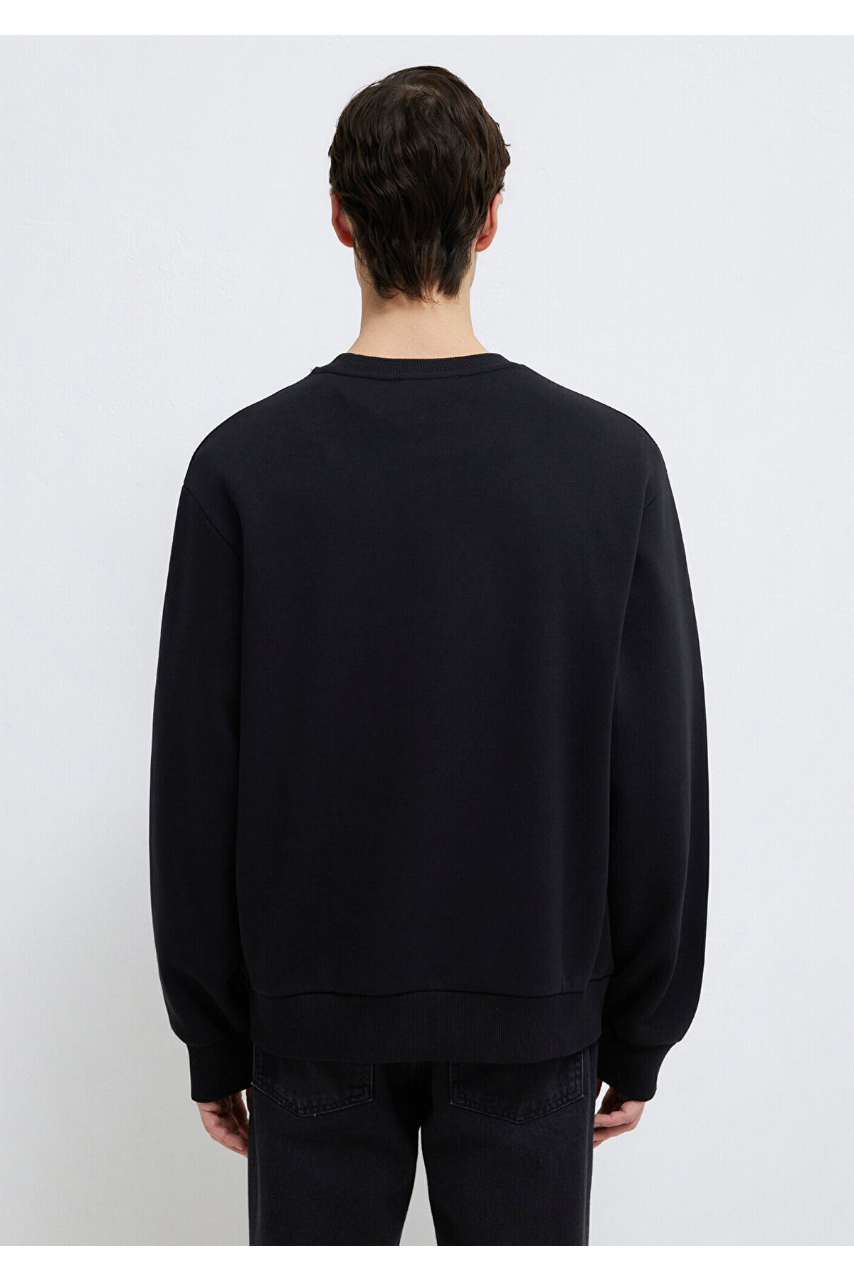 Mavi Bisiklet Yaka Siyah Basic Sweatshirt 0S10276-900 görsel 6