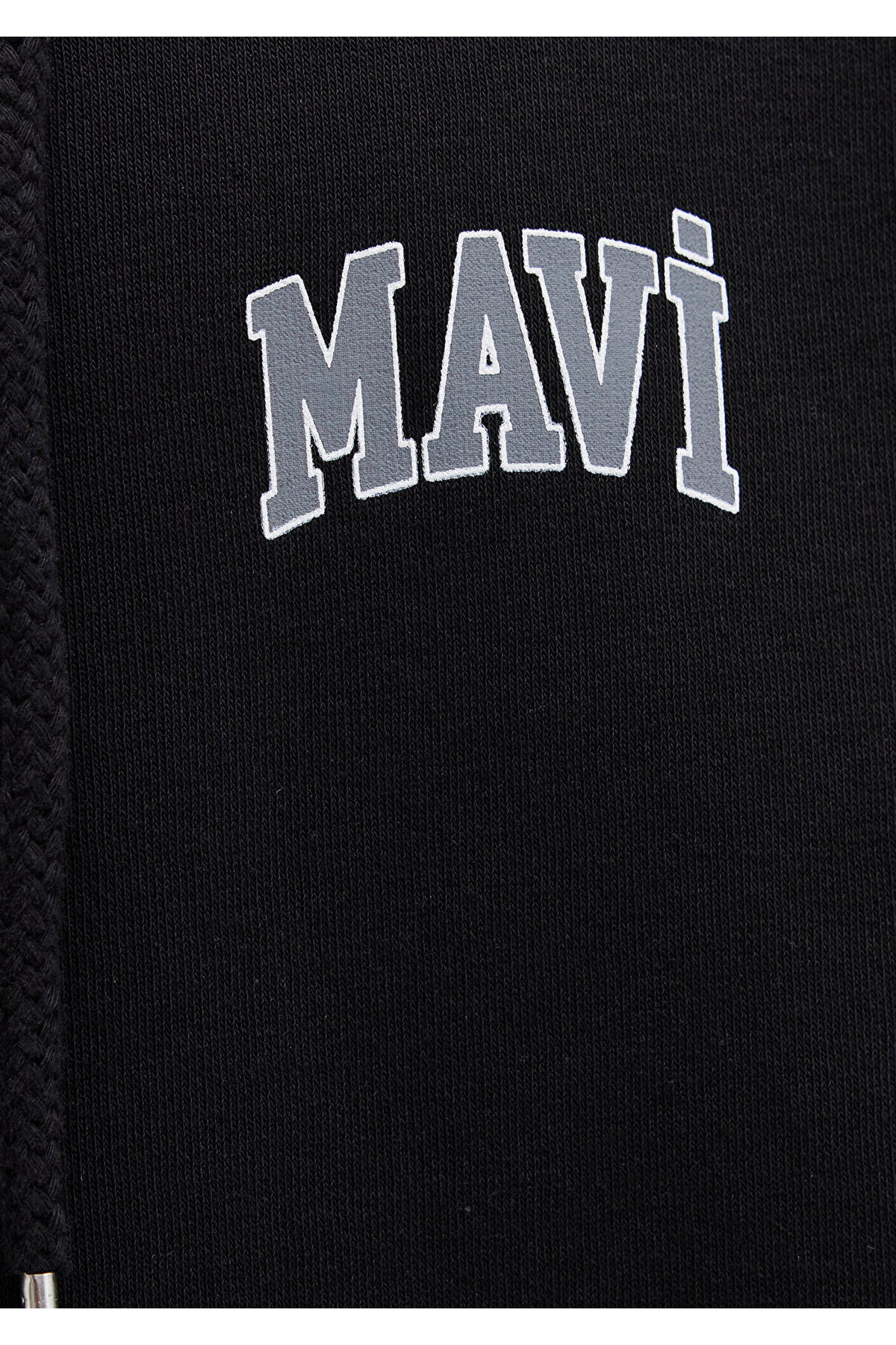 Mavi Logo Baskılı Kapüşonlu Fermuarlı Siyah Sweatshirt 0611715-900 görsel 7