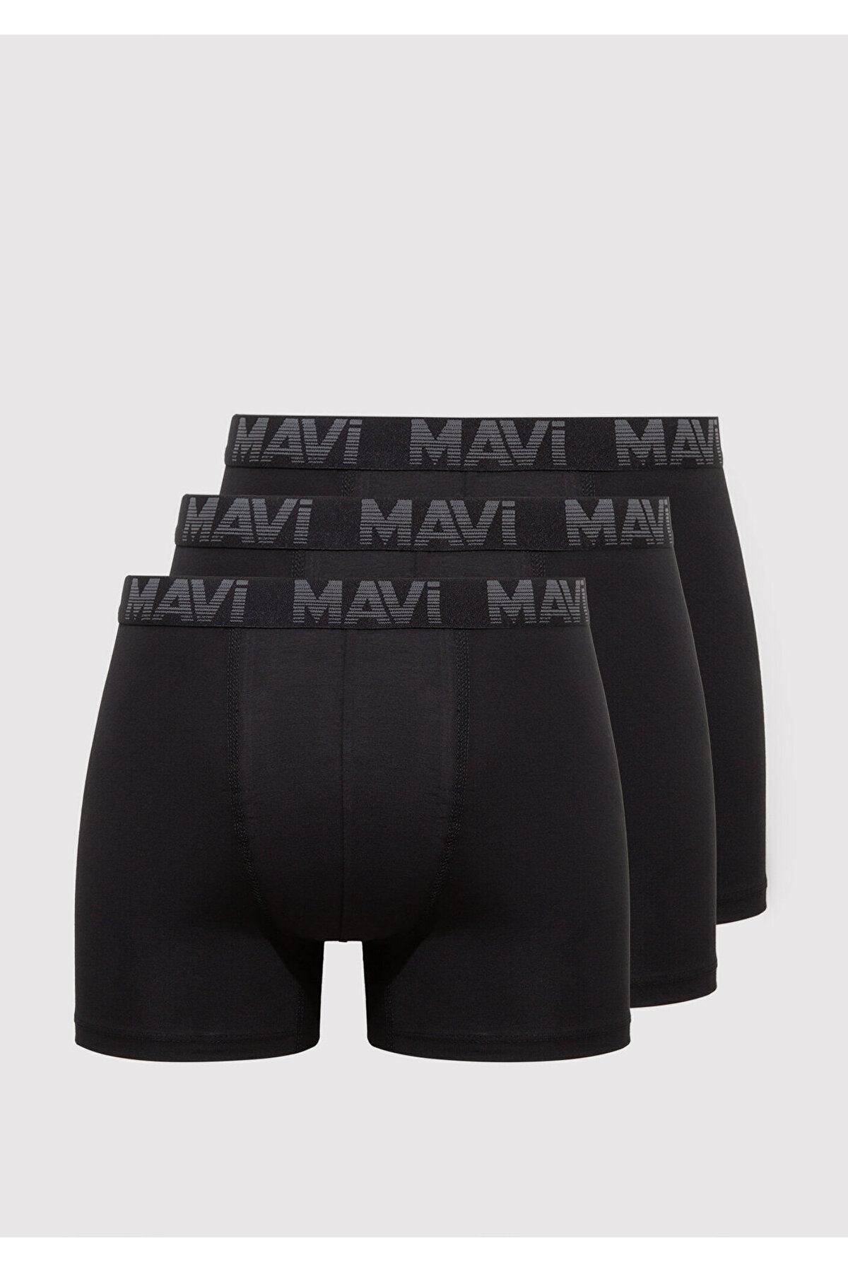 Mavi 3lü Siyah Basic Boxer 0911504-900