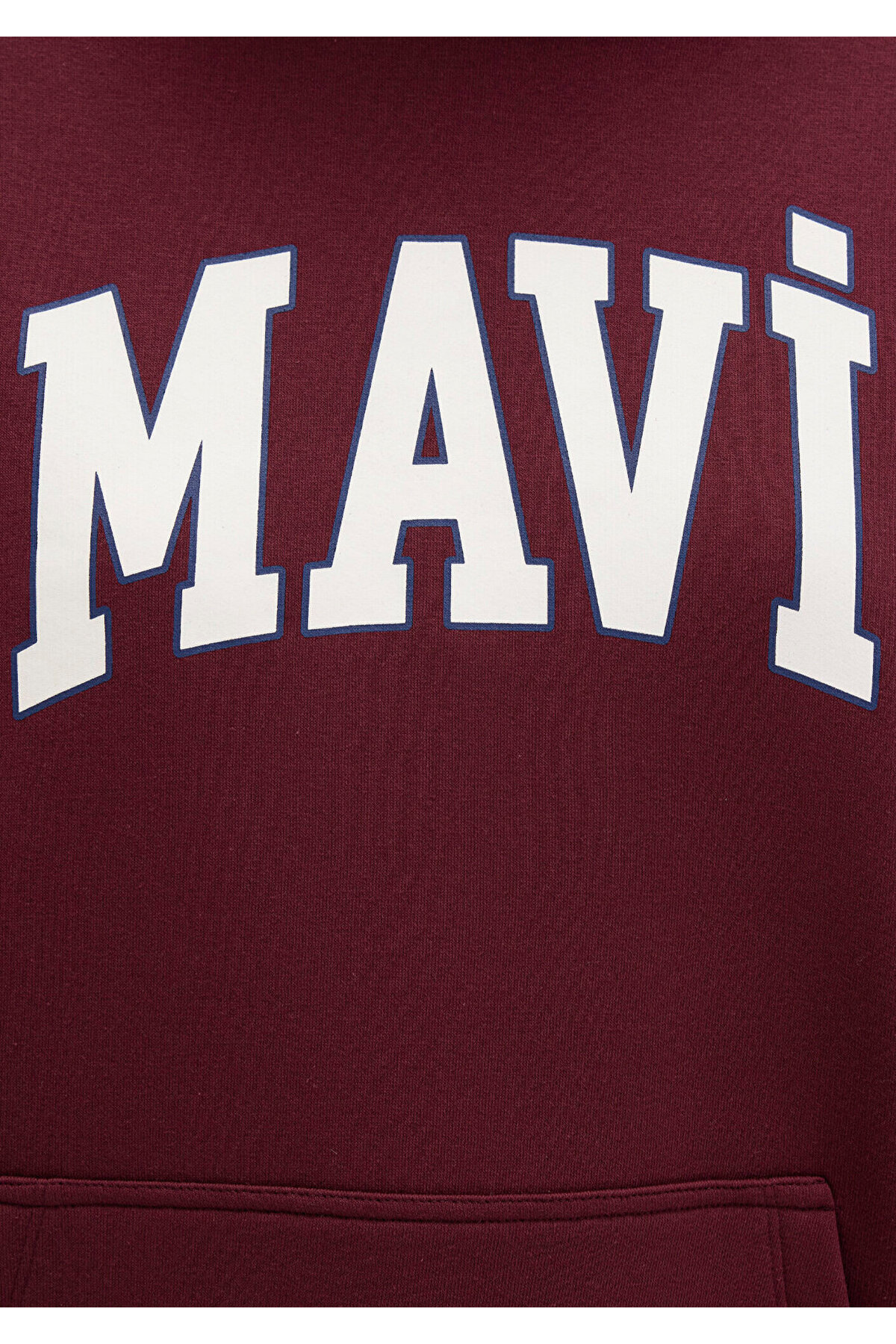 Mavi Logo Baskılı Kapüşonlu Bordo Sweatshirt 1600361-85493 görsel 7