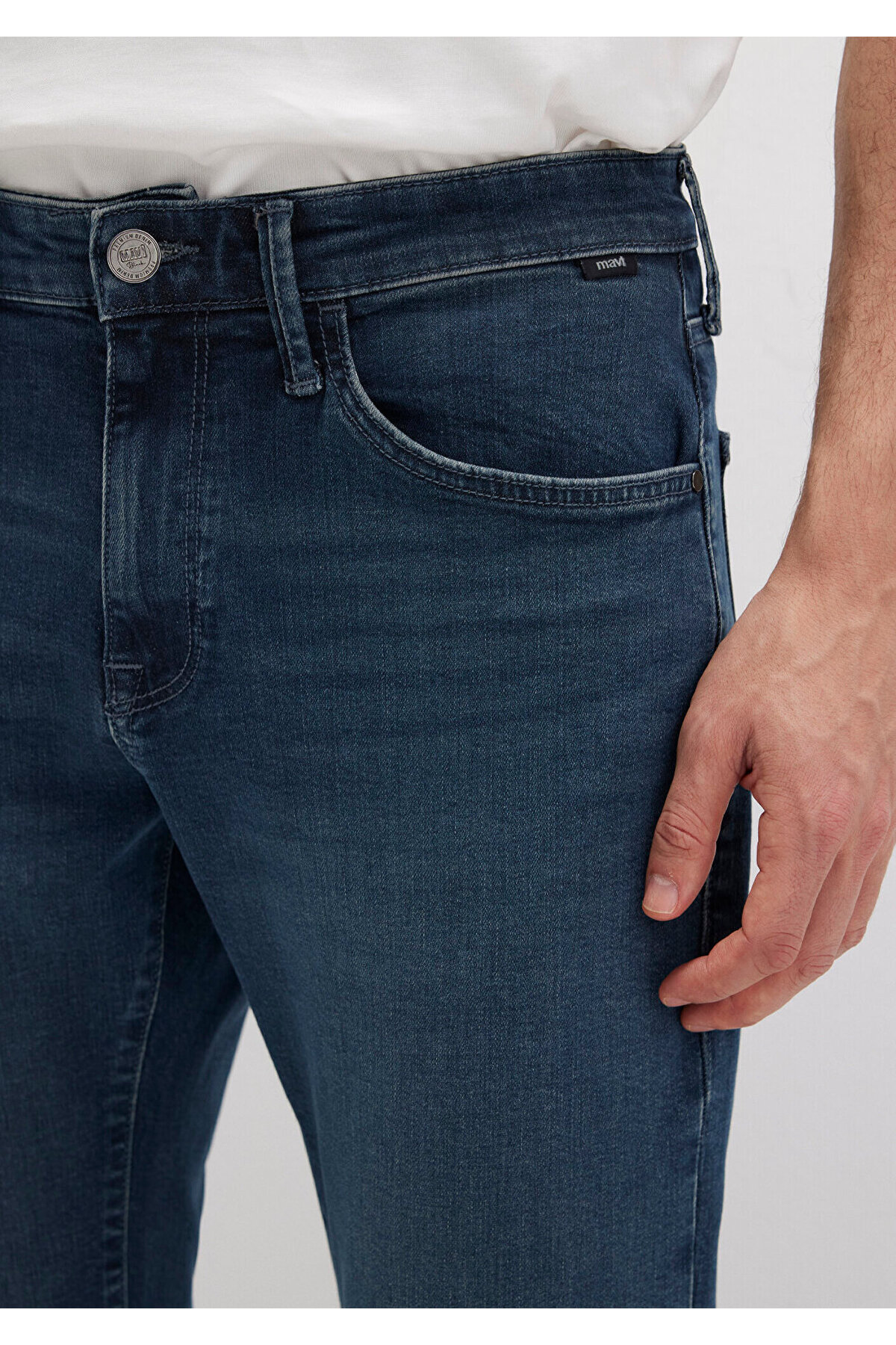 Mavi Marcus Lux Black Puslu Koyu Mavi Jean Pantolon 0035189351 görsel 5