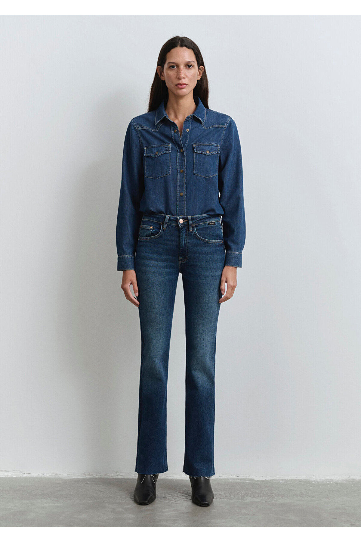 Mavi Maria Gold Shape Koyu Jean Pantolon 101225-80680 görsel 4