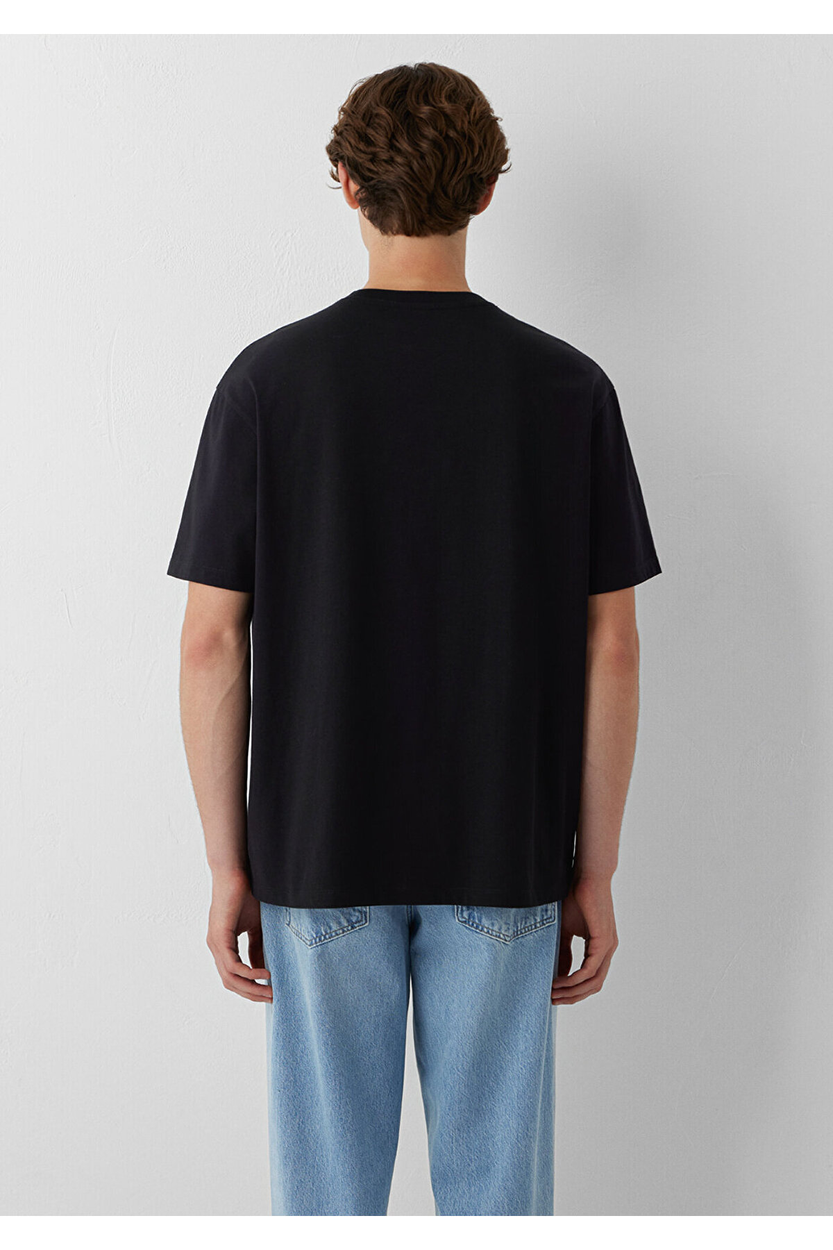 Mavi Siyah Basic Tişört Loose Fit / Bol Rahat Kesim 066249-900 görsel 5