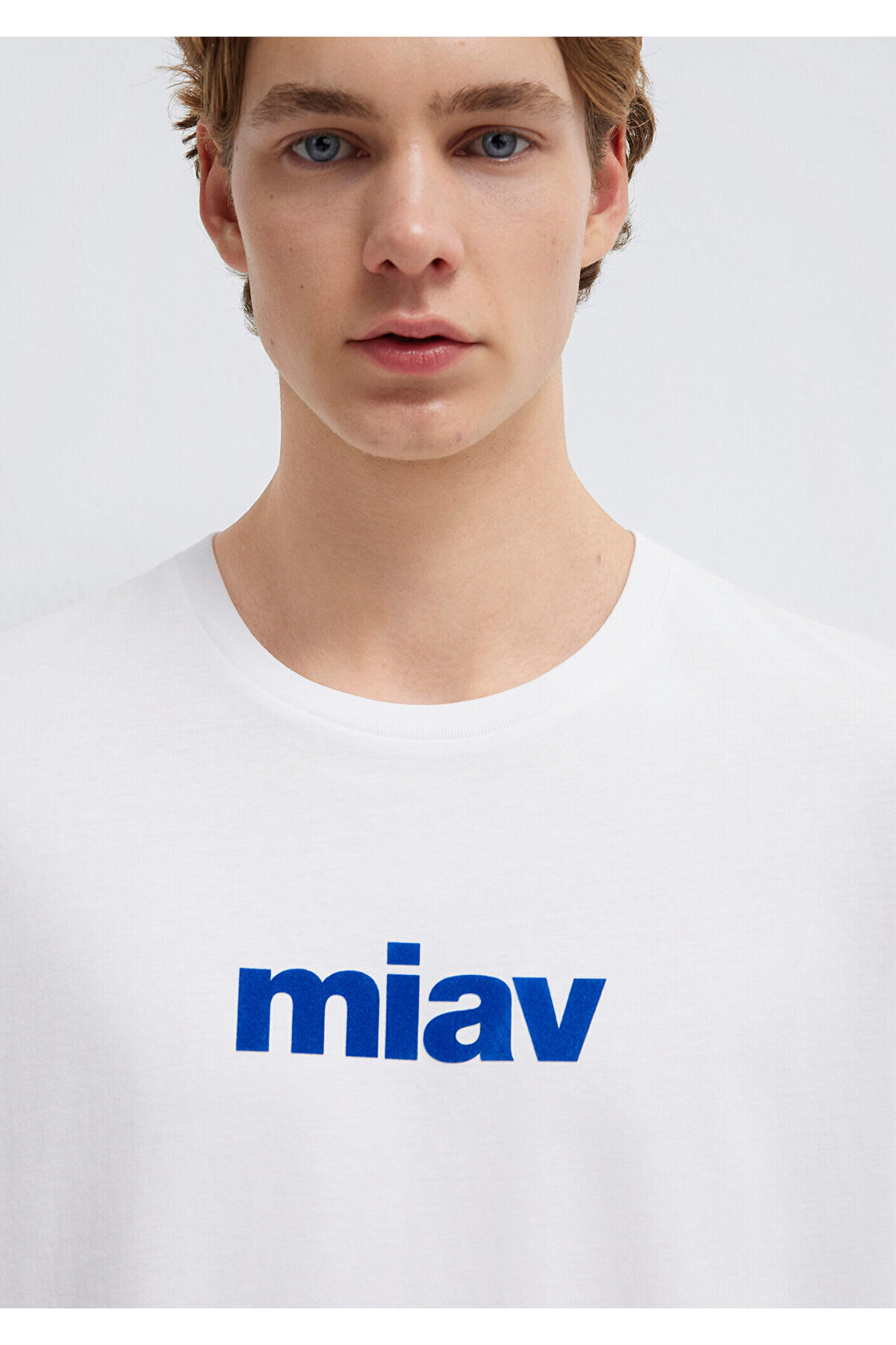 Mavi Miav Baskılı Beyaz Tişört Regular Fit / Normal Kesim 067153-620 görsel 6