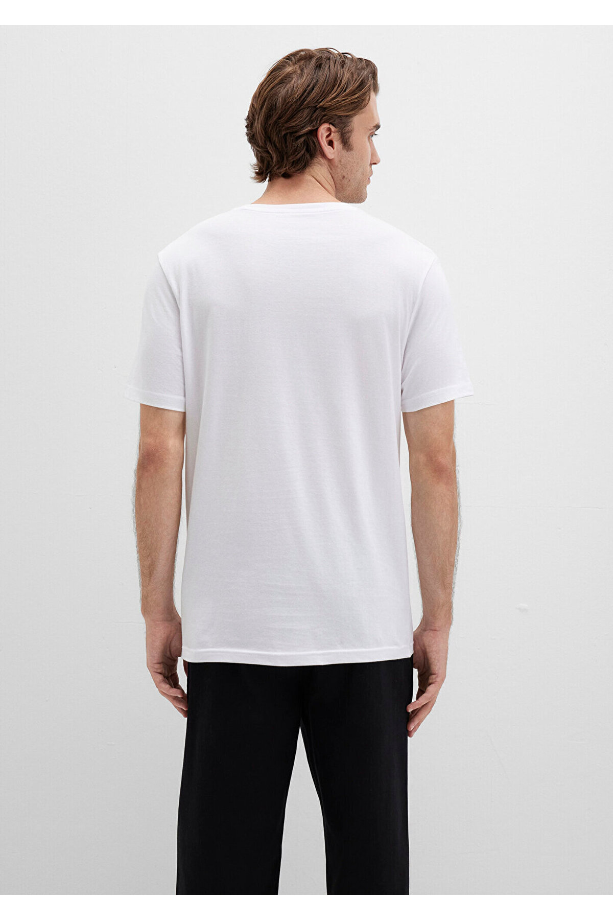 Mavi Beyaz Basic Tişört Slim Fit / Dar Kesim 065574-620 görsel 5