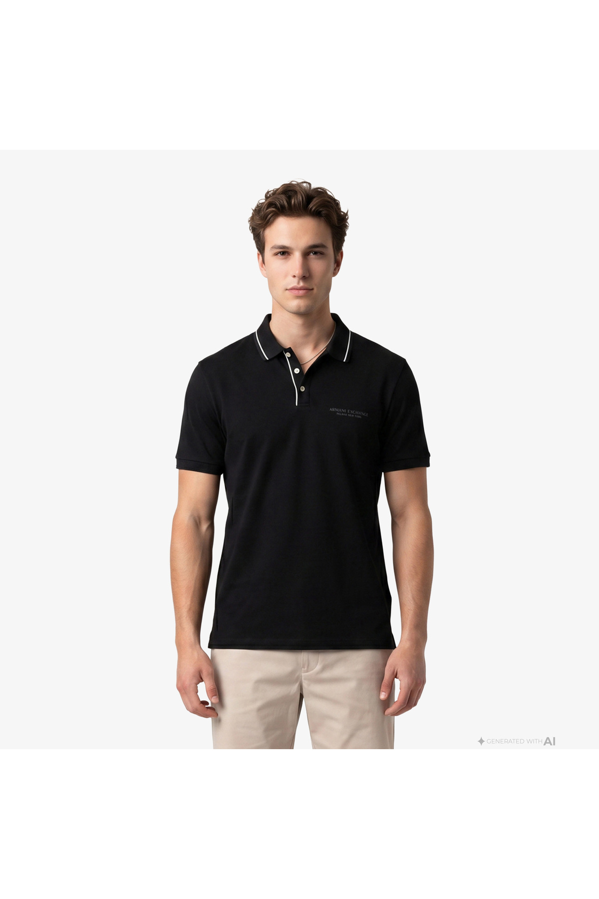 پولو مشکی مردانه آرمانی اکسچنج پولوشرت Armani Exchange