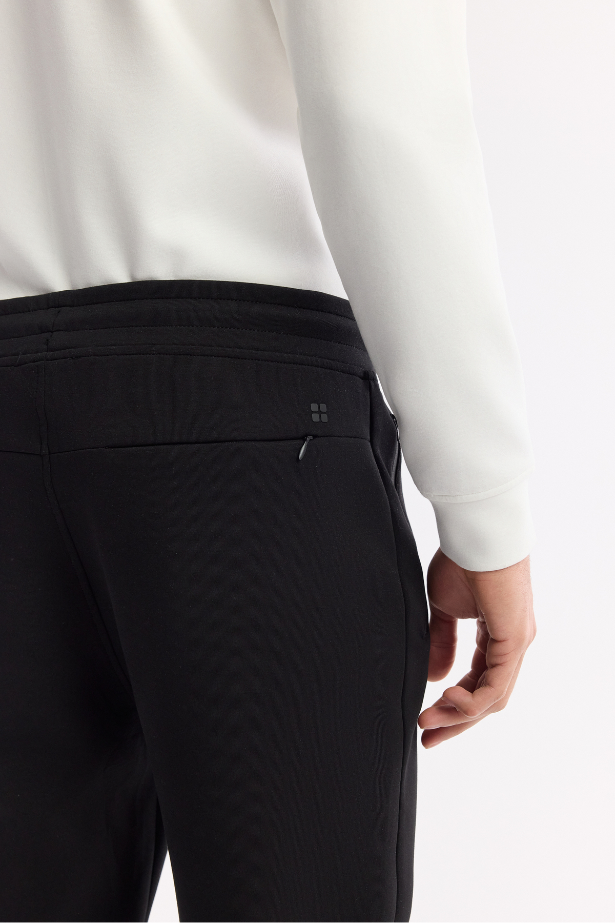 Avva Erkek Siyah Beli Lastikli Bağcıklı Bi-Stretch Regular Fit Eşofman Altı B003400 görsel 5