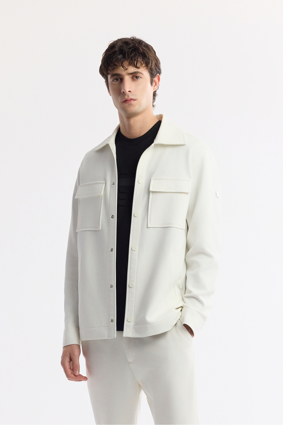 Avva Erkek Beyaz Beli Lastikli Bi-Stretch Chino Slim Fit Pantolon B003033 görsel 6