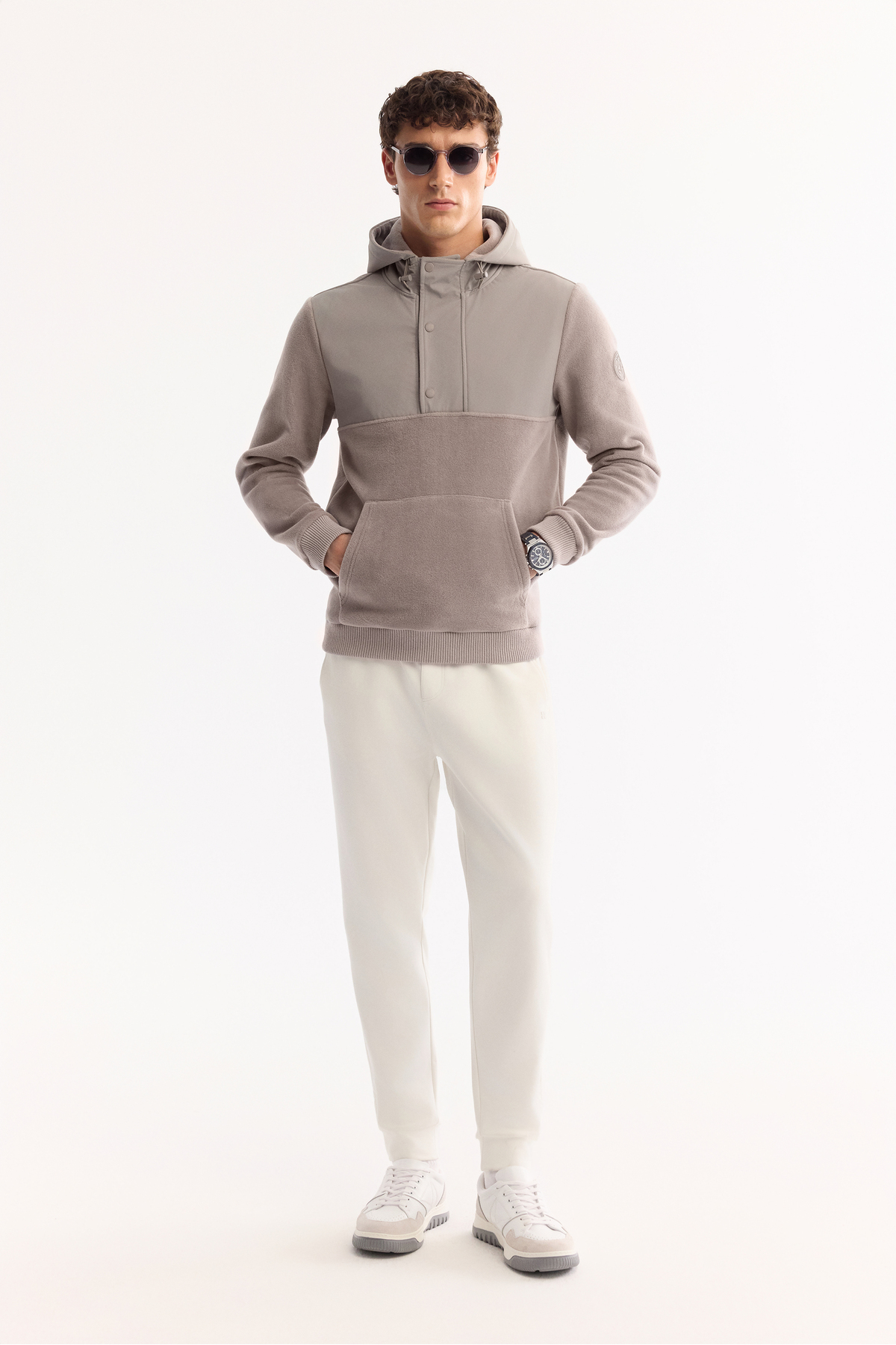 Avva Erkek Gri Kapüşonlu Soft Touch Polar Regular Fit Sweatshirt A52Y1268 görsel 7