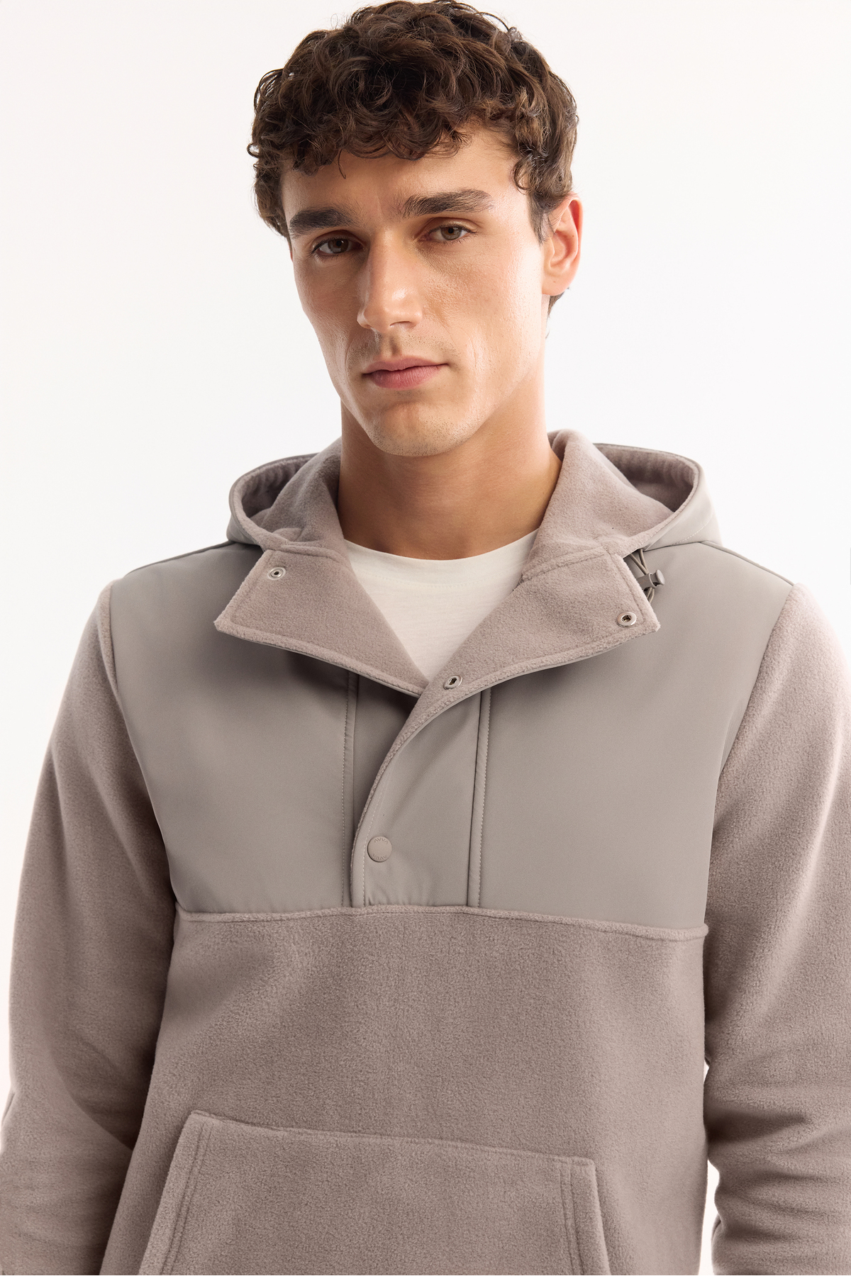 Avva Erkek Gri Kapüşonlu Soft Touch Polar Regular Fit Sweatshirt A52Y1268 görsel 3