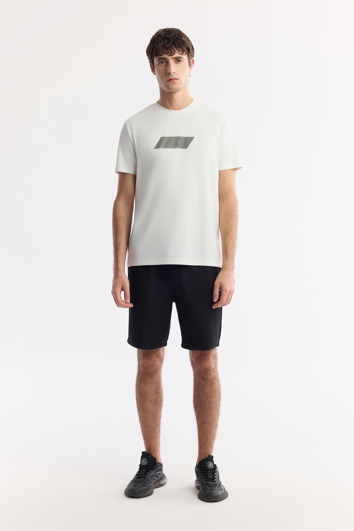 Avva Erkek Beyaz Bisiklet Yaka Baskılı Rayon Soft Touch Regular Fit T-Shirt A51Y1031 görsel 6