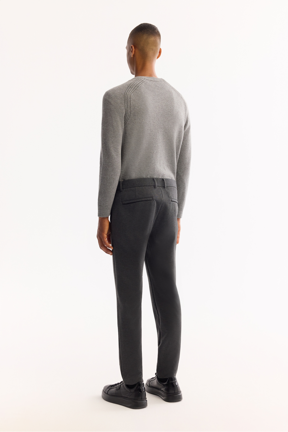 Avva Erkek Antrasit Yanı Lastikli Viskon Karışımlı Slim Fit Chino Pantolon A52Y3053 görsel 4