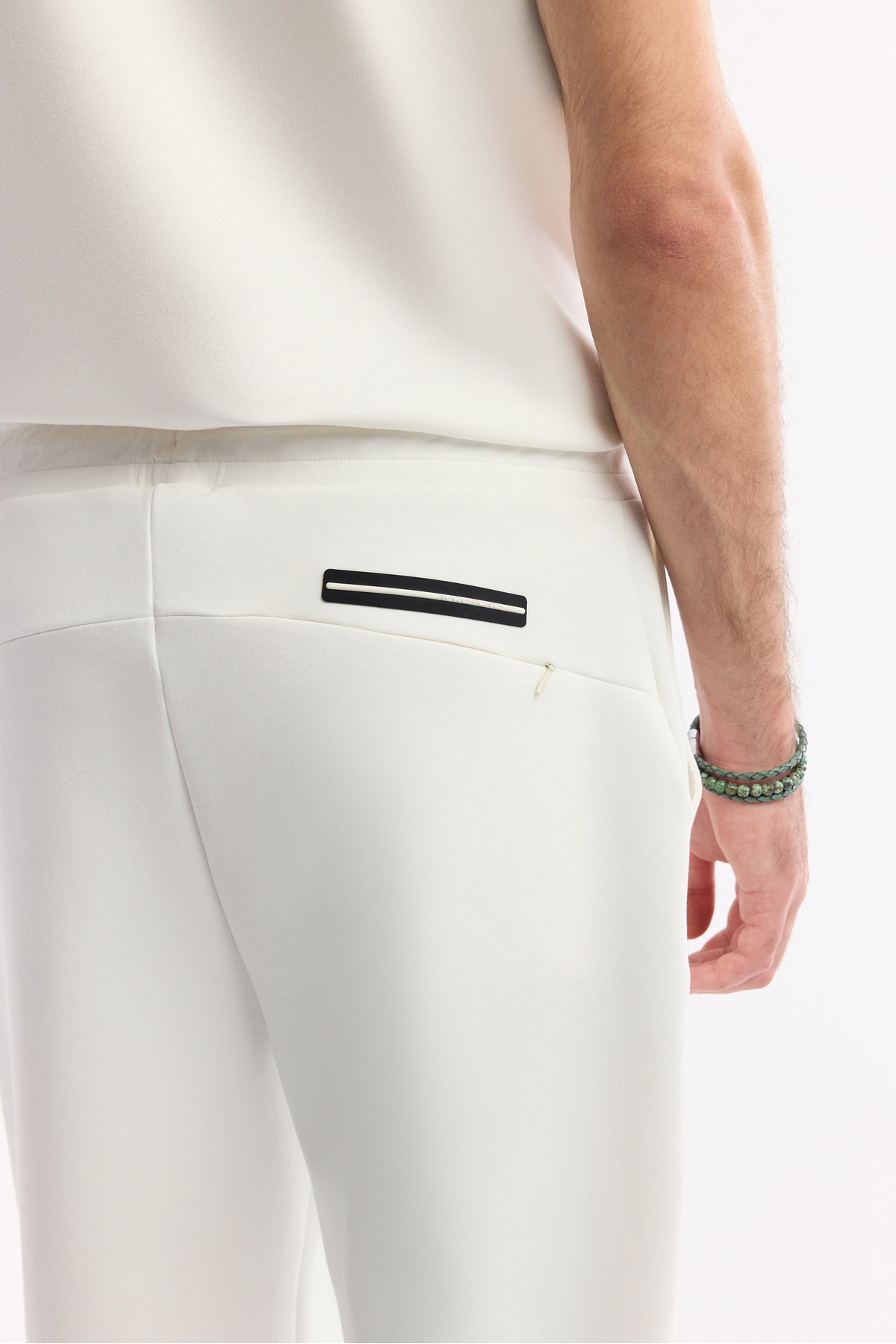 Avva Erkek Ekru Beli Lastikli Bağcıklı Bi-Stretch Regular Fit Eşofman Altı A51Y3400 görsel 5