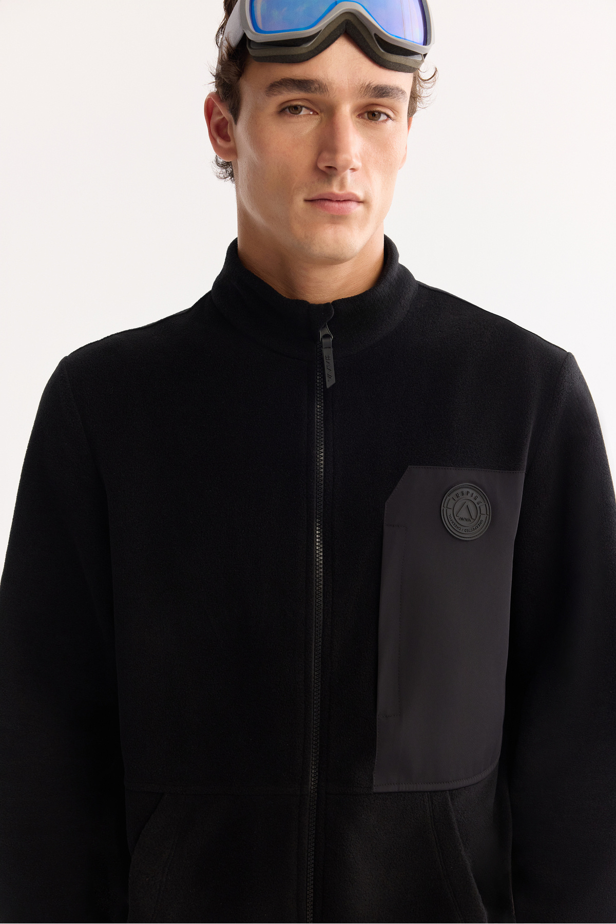 Avva Erkek Siyah Dik Yaka Fermuarlı Soft Touch Polar Regular Fit Sweatshirt A52Y1207 görsel 2