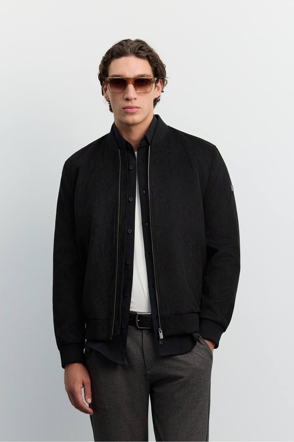 1_org_zoom کاپشن Avva آوا جیر زیپ دار یقه بامبر مردانه B006045 اورجینال - تصویر 1