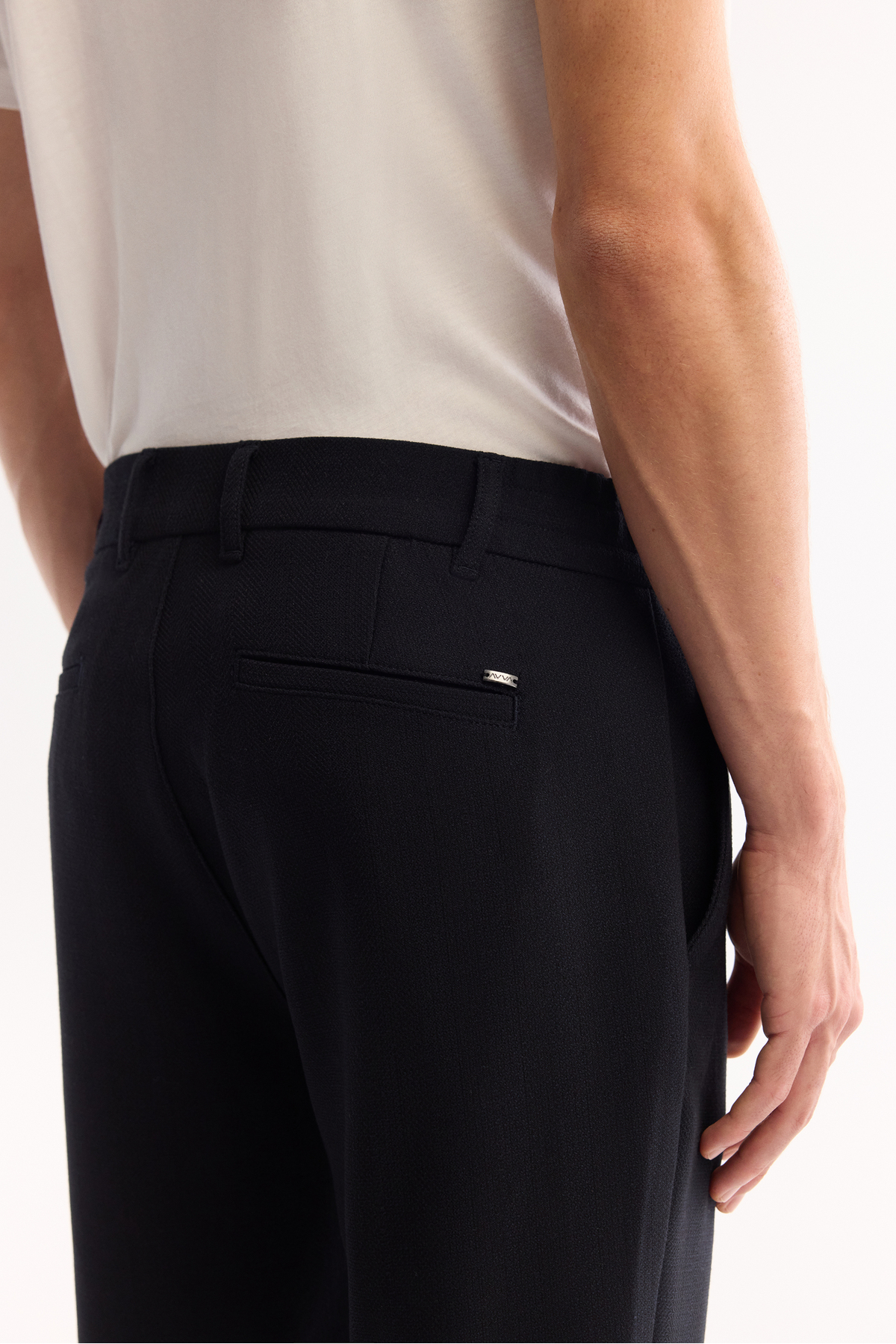 Avva Erkek Koyu Lacivert Yanı Lastikli Kolay Ütülenen Slim Fit Pantolon A52Y3040 görsel 8