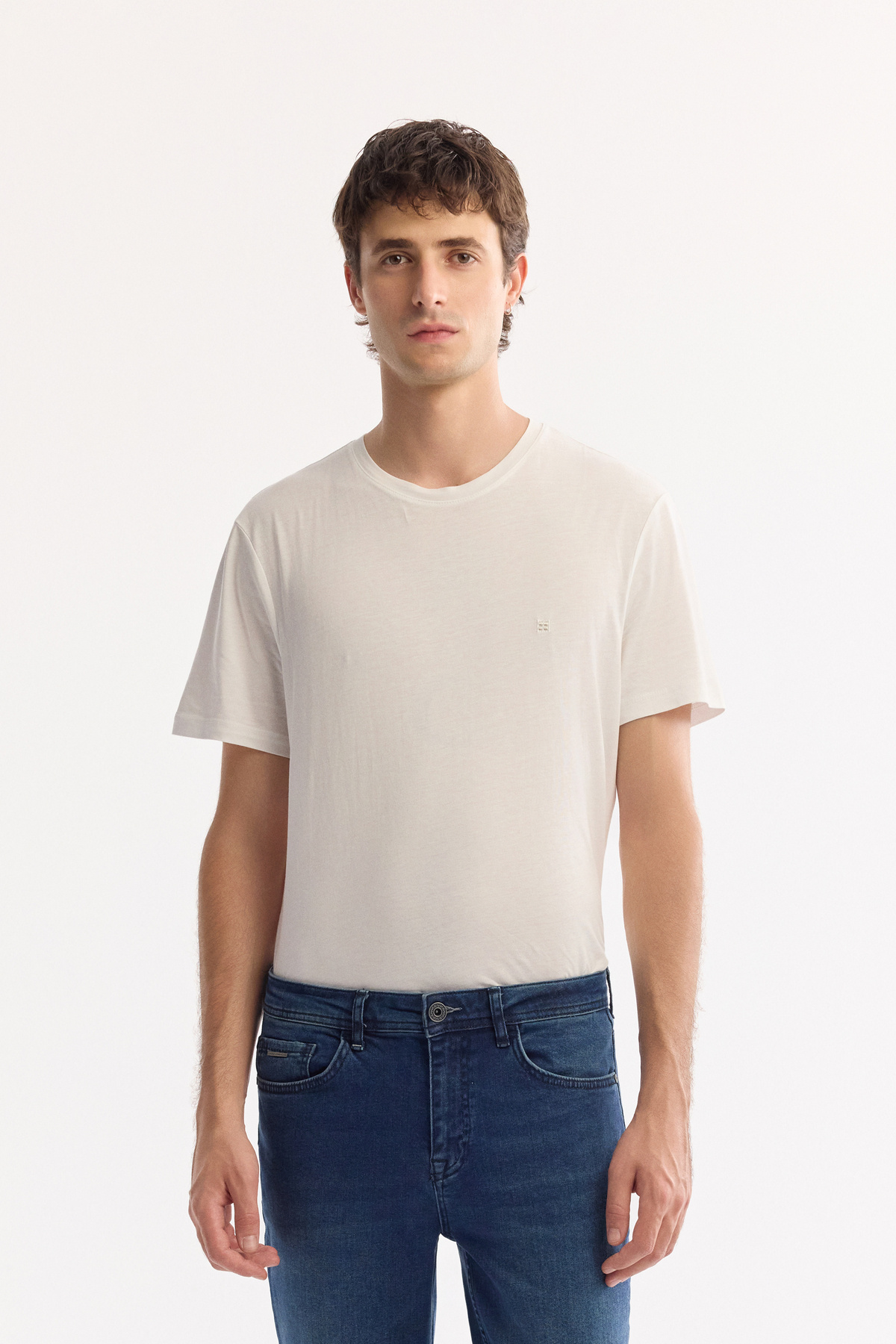 Avva Erkek Lacivert Klasik Bel Eskitme Yıkamalı Elastan Berlin Slim Fit Jean Pantolon A42Y3519 görsel 3