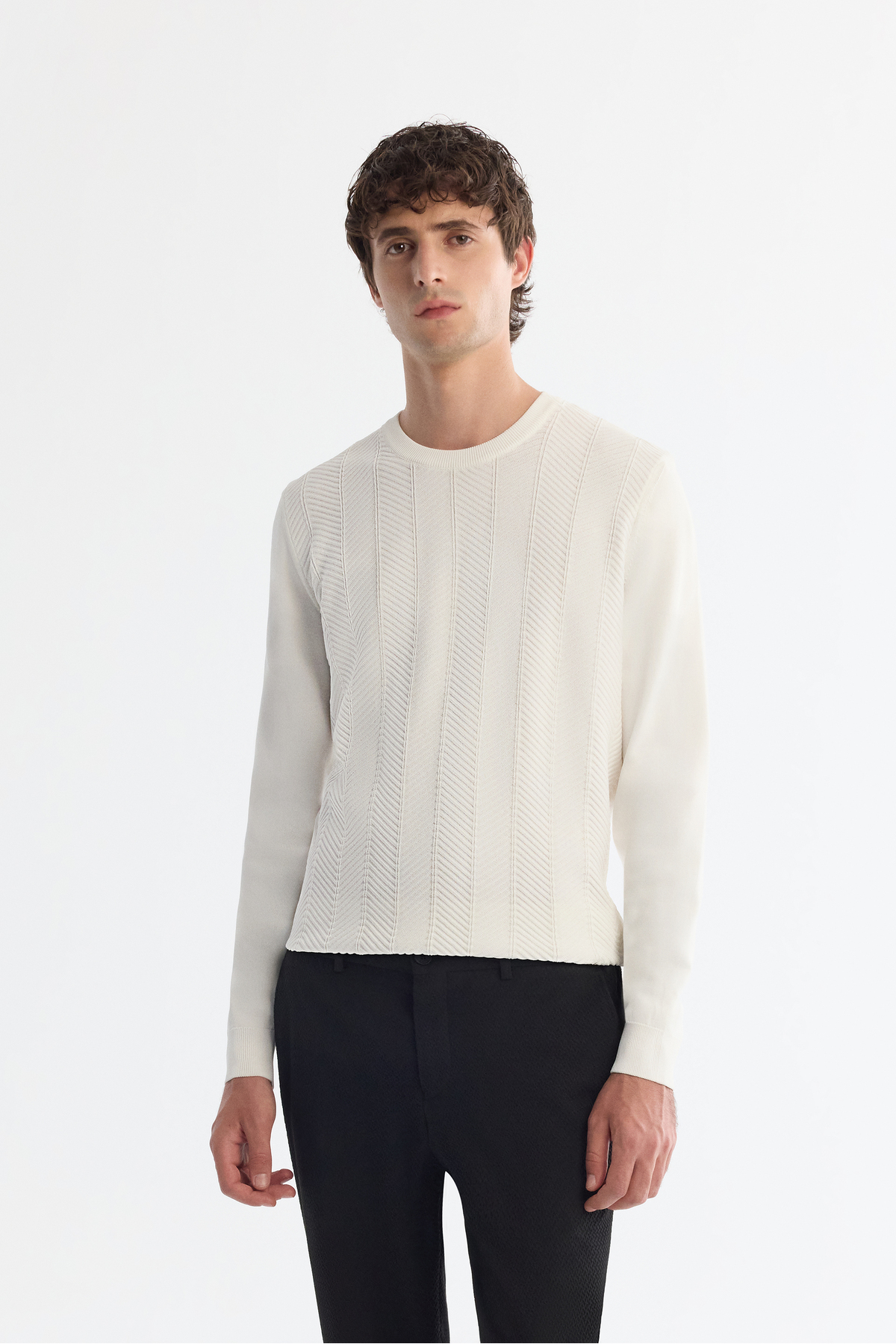 Avva Erkek Siyah Yandan Cepli Dokulu Bi-Stretch Slim Fit Pantolon A42Y3211 görsel 6