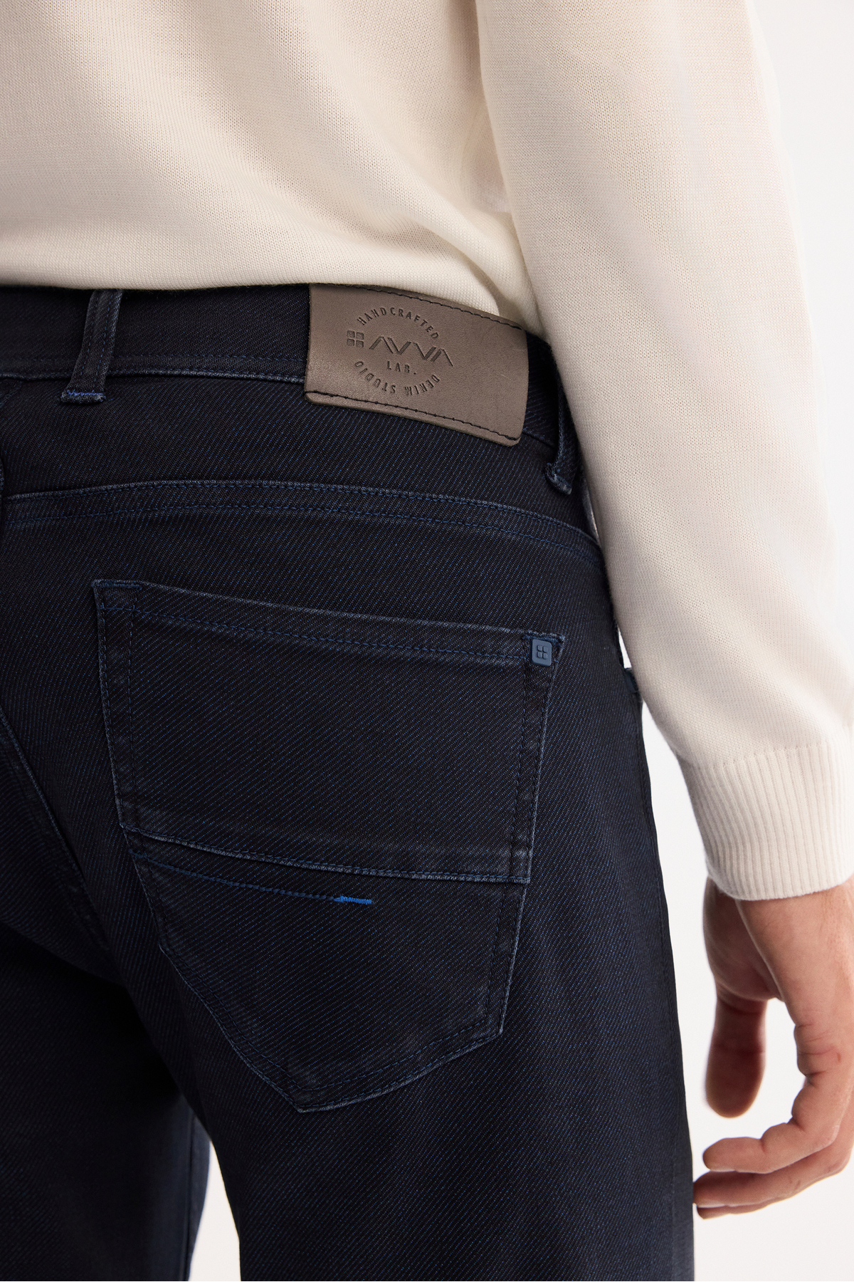 Avva Erkek Lacivert Eskitme Yıkama Overdy Berlin Slim Fit Jean Pantolon A42Y3523 görsel 6