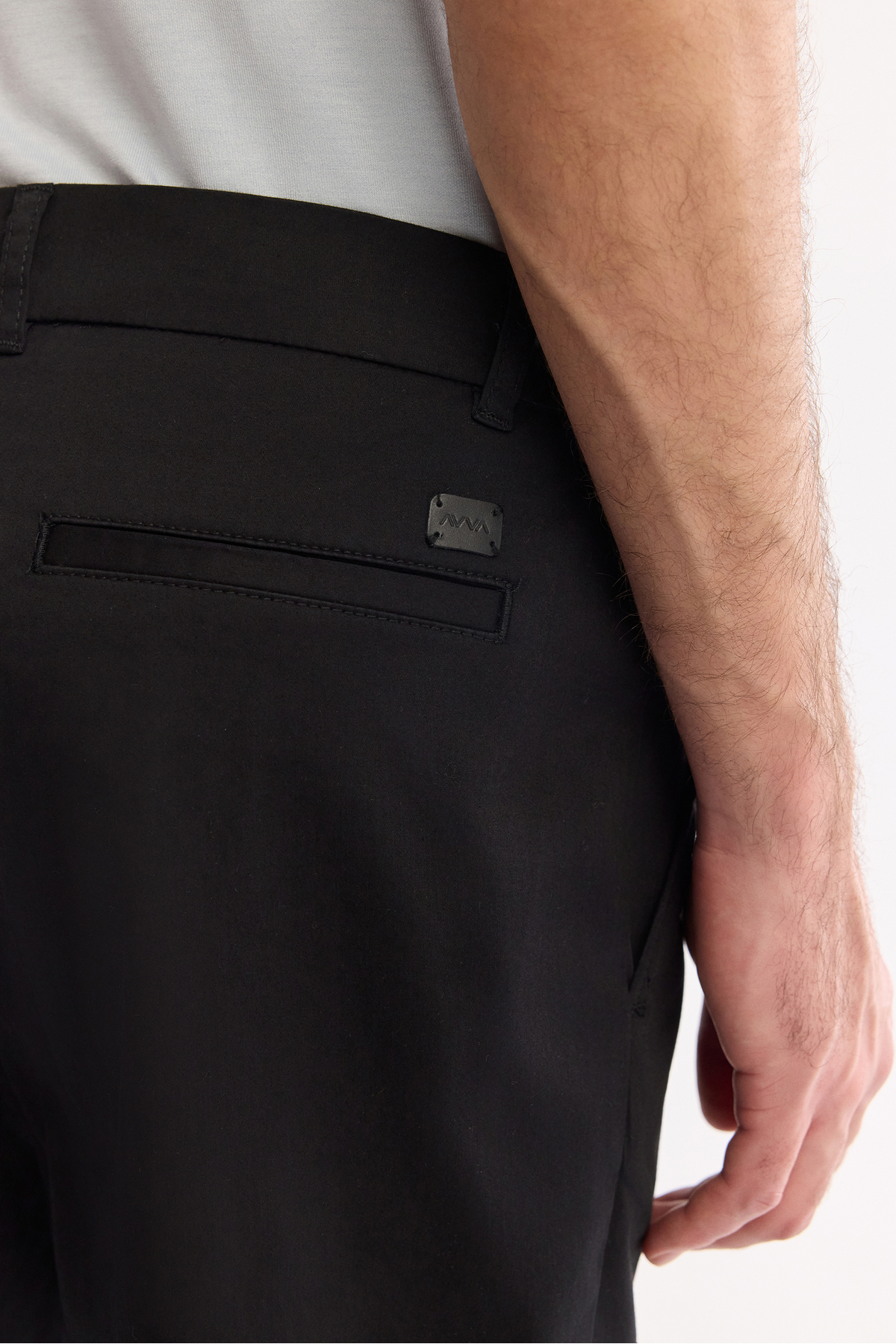 Avva Erkek Siyah Pamuklu Klasik Bel Relaxed Fit Pantolon A41Y3037 görsel 4