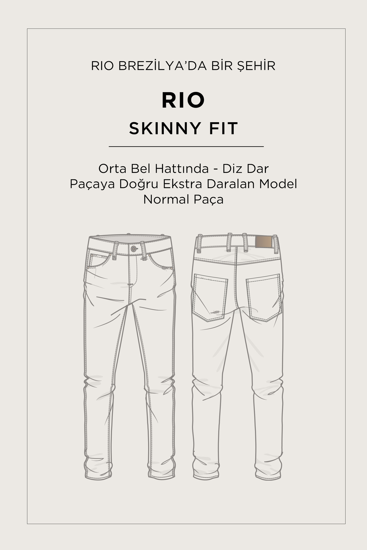 Avva Erkek Gri Klasik Bel Eskitme Yıkama Elastan Rio Skinny Fit Jean Pantolon A42Y3512 görsel 2