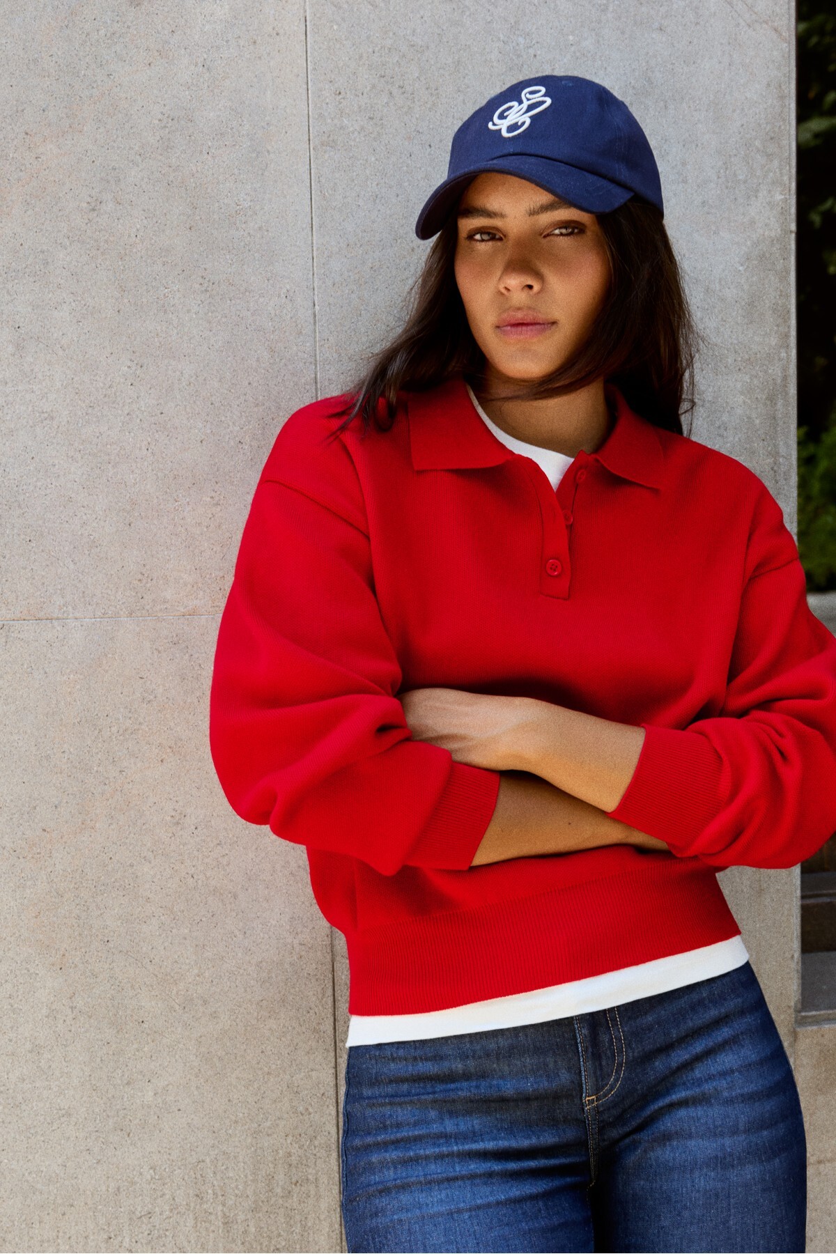 Bershka Oversize polo yaka kazak görsel 5
