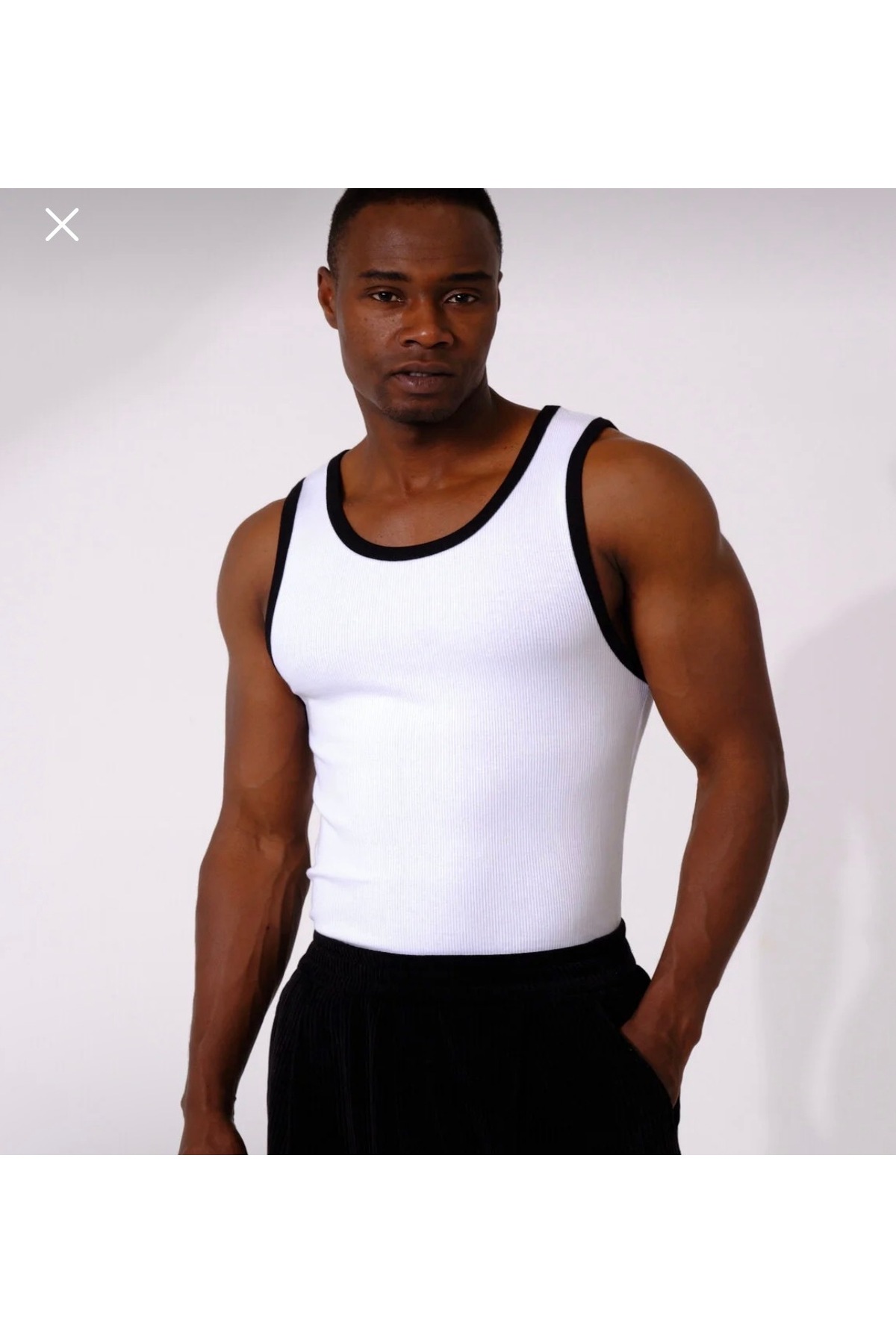 gamaro Erkek Halter Yaka slimfit Sporcu Likralı Atlet