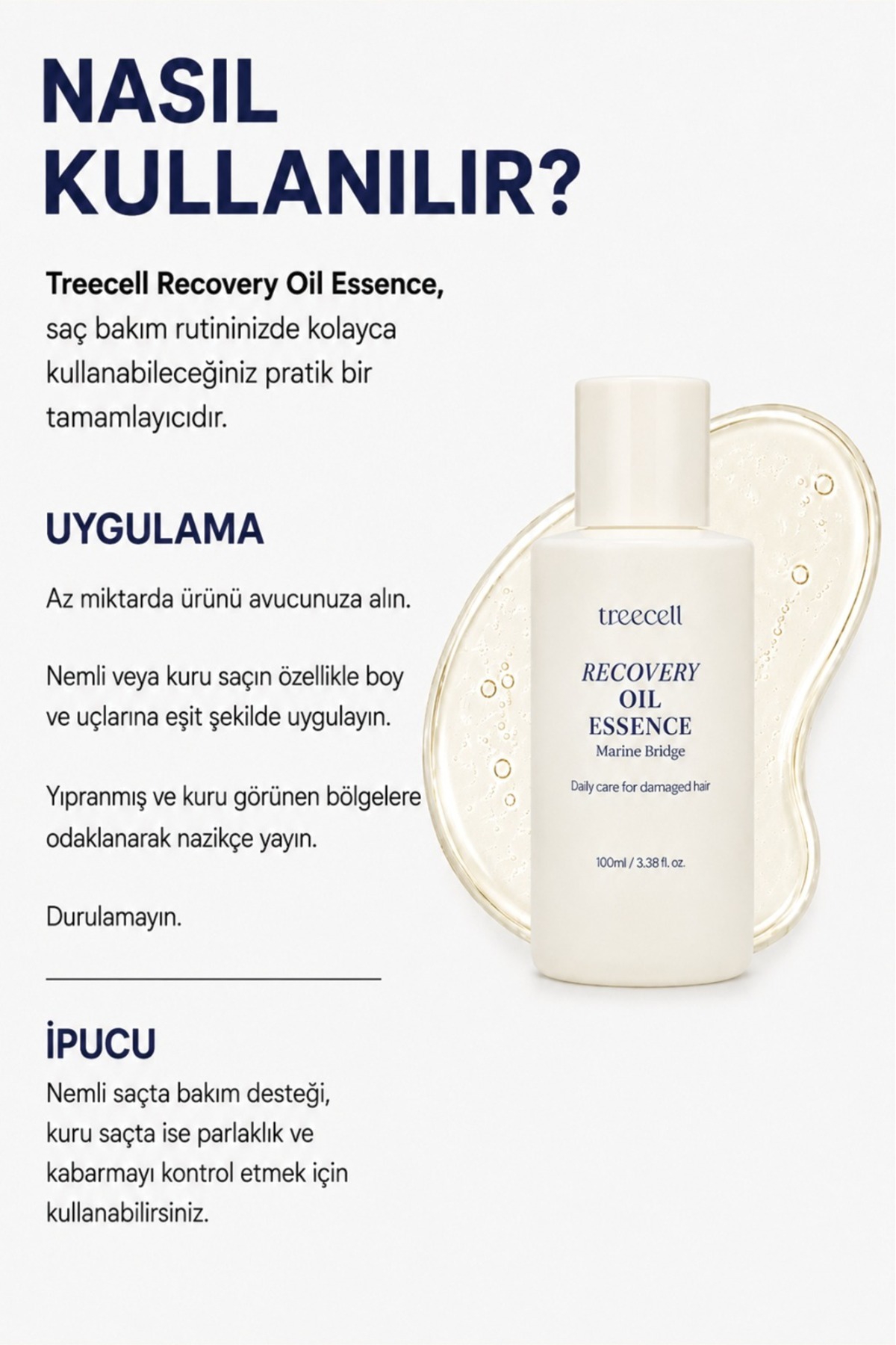 Recovery Oil Yıpranmış Saçlar İçin Bakım Yağı 100 ml — TYCGA09R3N171983399917008 — تصویر 3 از 5