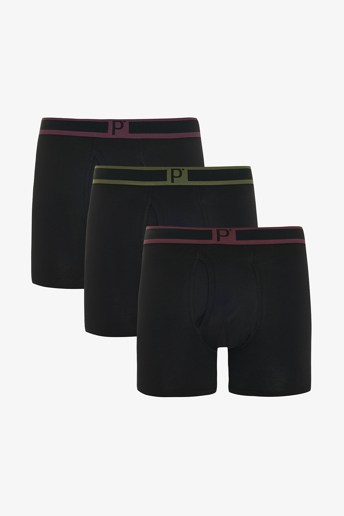 Penti Erkek Pamuklu 3lü Siyah Çok Renkli Boxer
