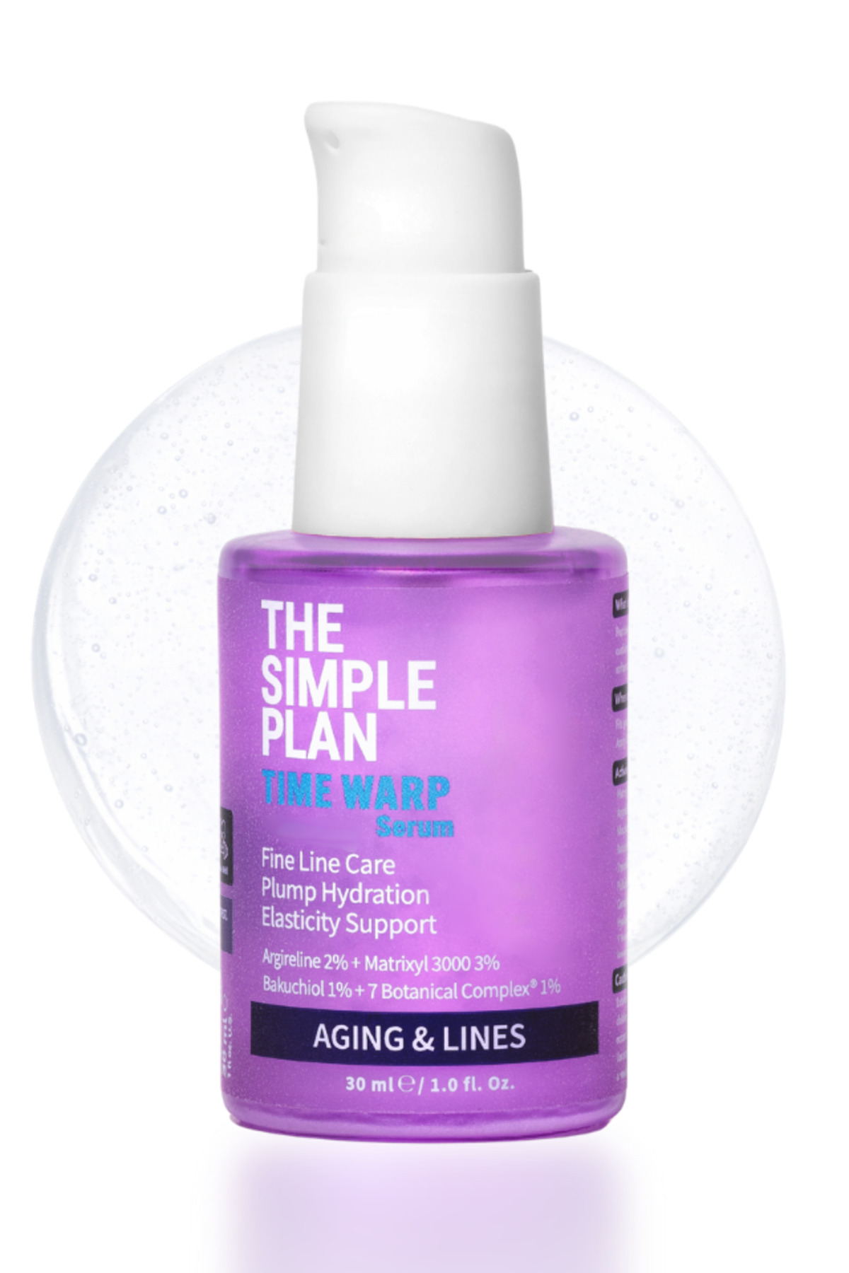 The Simple Plan Time Warp Serum – İnce Çizgi ve Kırışıklık Görünümü İçin Peptit + Bakuchiol + Hyaluronic Acid Serum 30 ml — TSP-SRM-005