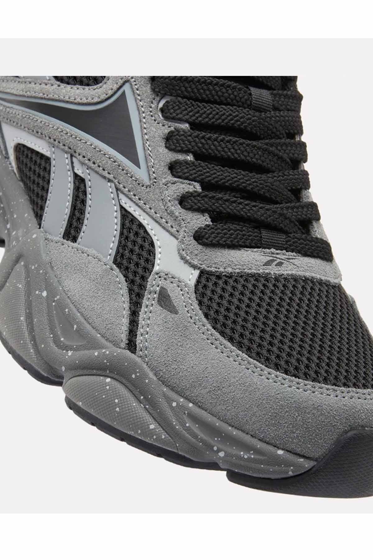 Reebok Charge Run Erkek Sneaker Gri Siyah Günlük Spor Ayakkabı Kalın Taban File Detaylı görsel 7