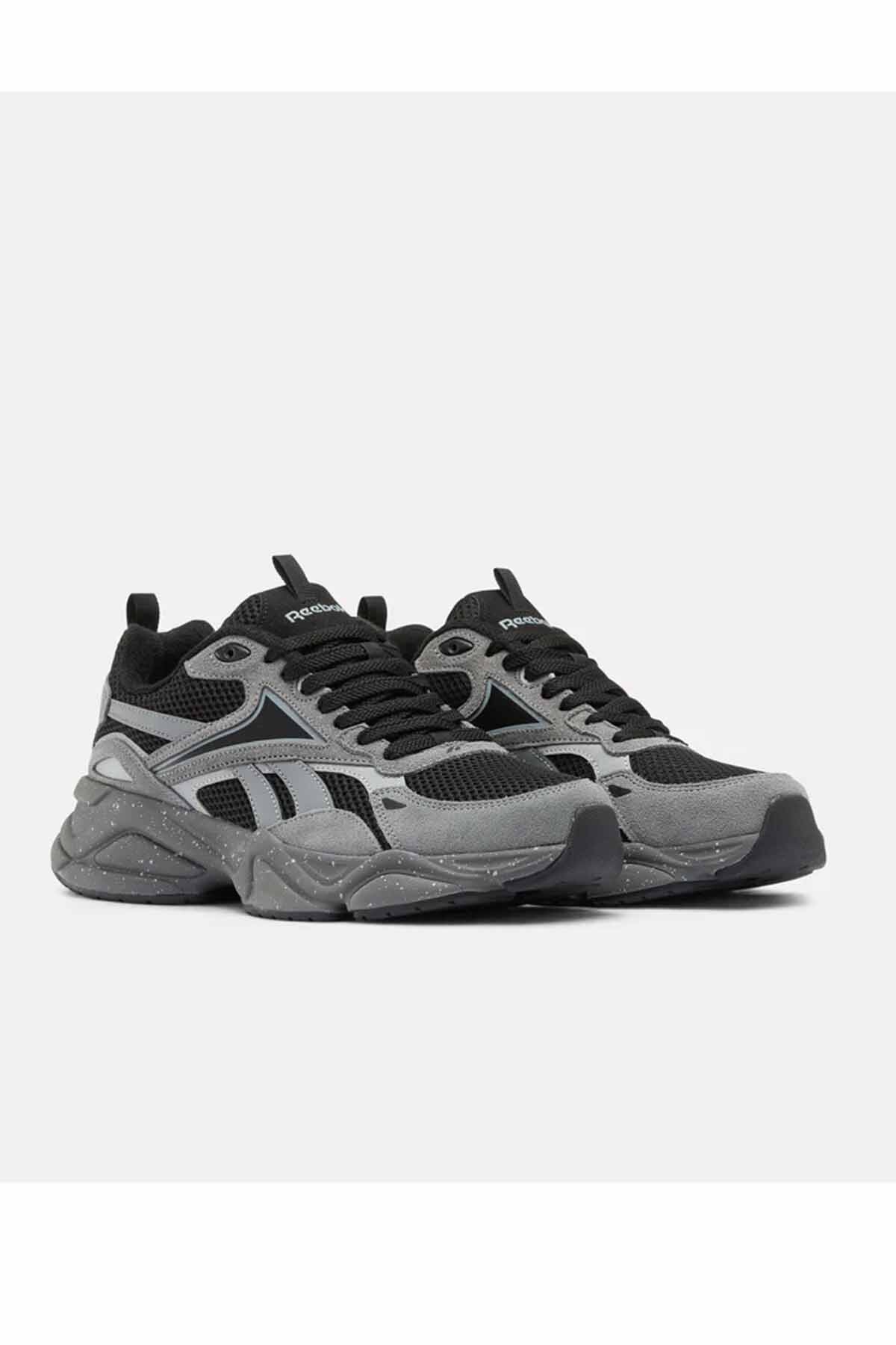 Reebok Charge Run Erkek Sneaker Gri Siyah Günlük Spor Ayakkabı Kalın Taban File Detaylı görsel 3
