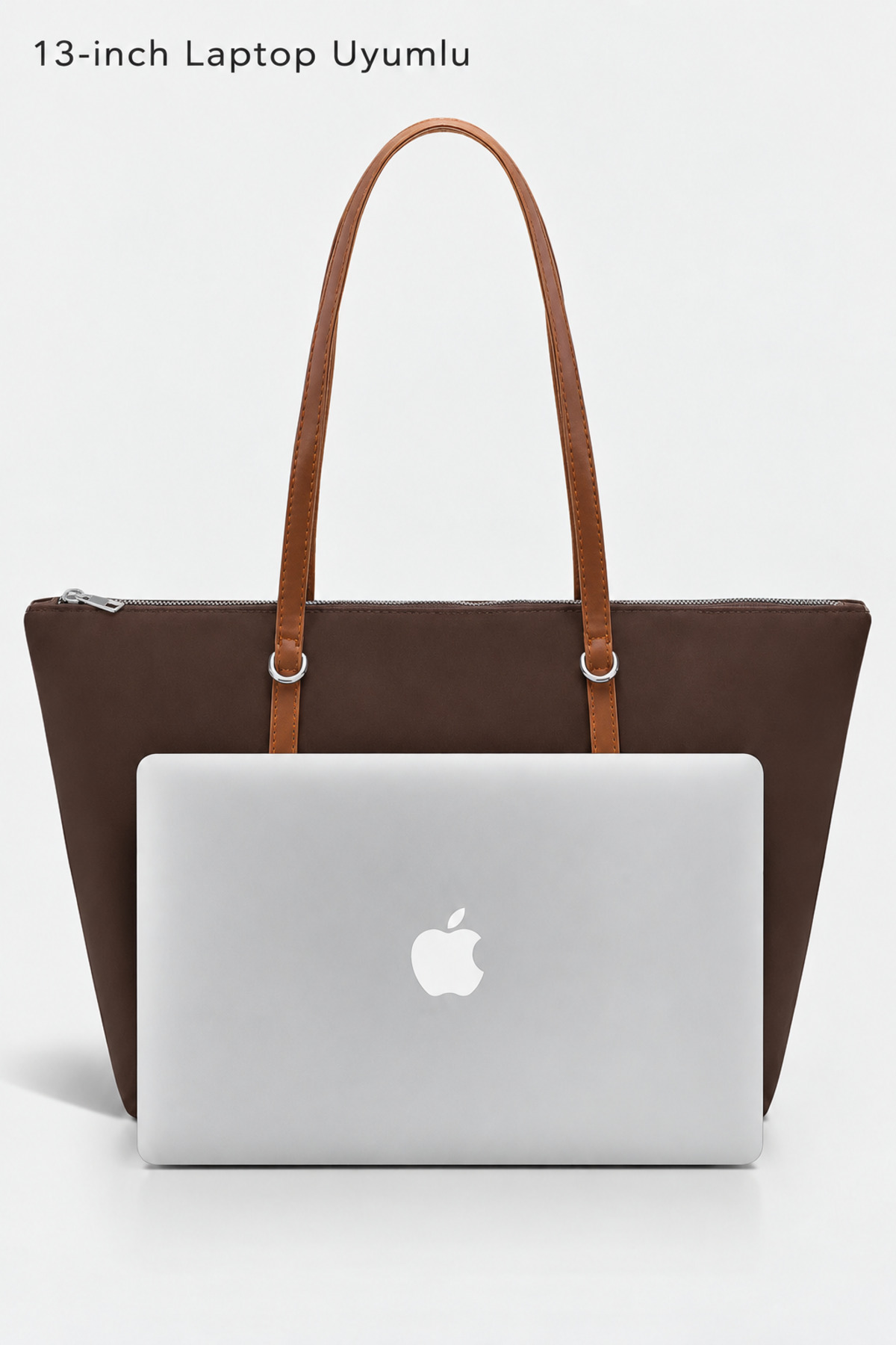 Housebags Kahverengi Büyük Kapasiteli Suya Dayanıklı Shopper Çanta 217 görsel 8