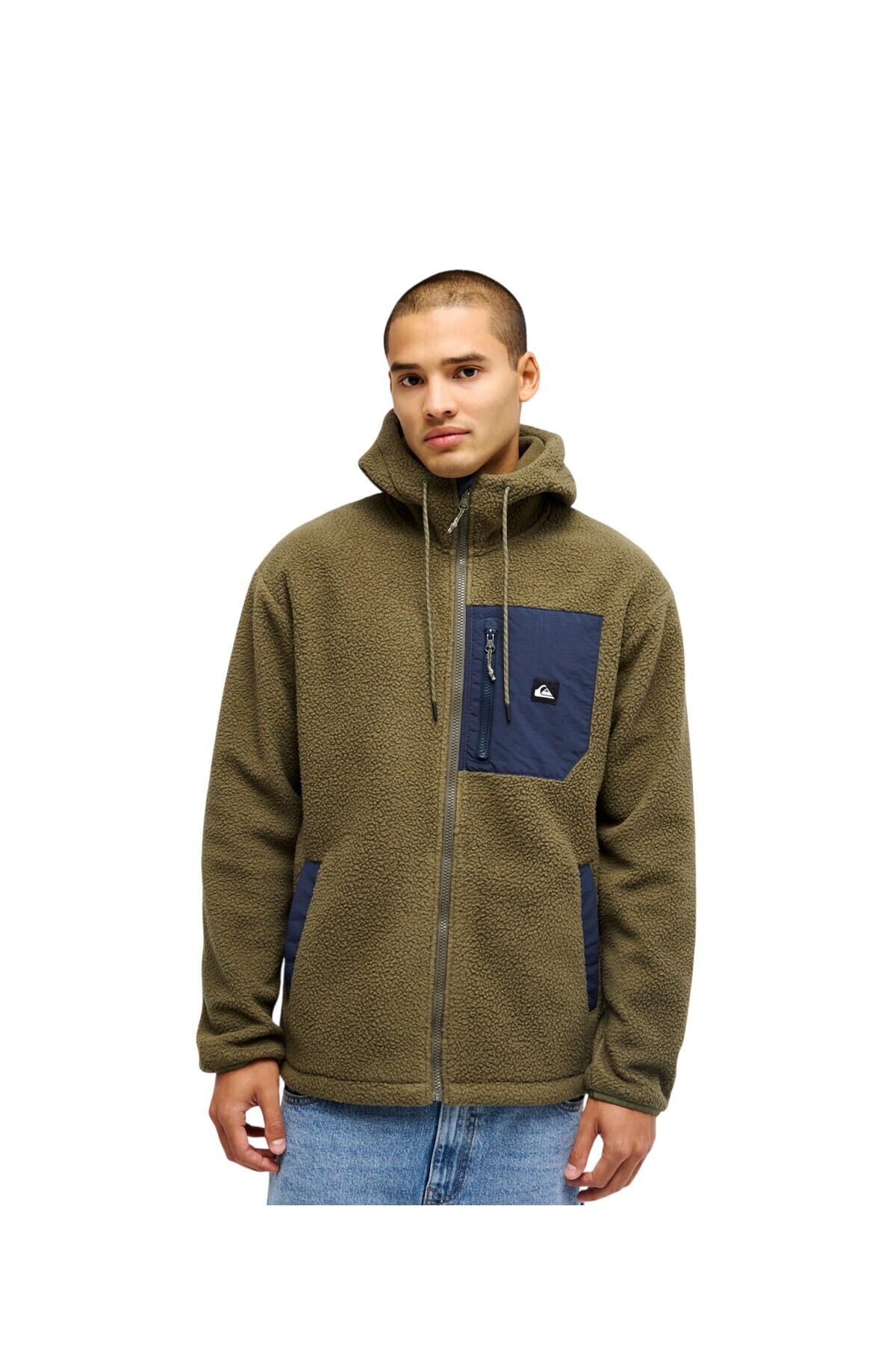 Quiksilver Erkek Haki Clean Coast Fz Hood Polar — خاکی EQYPF03098