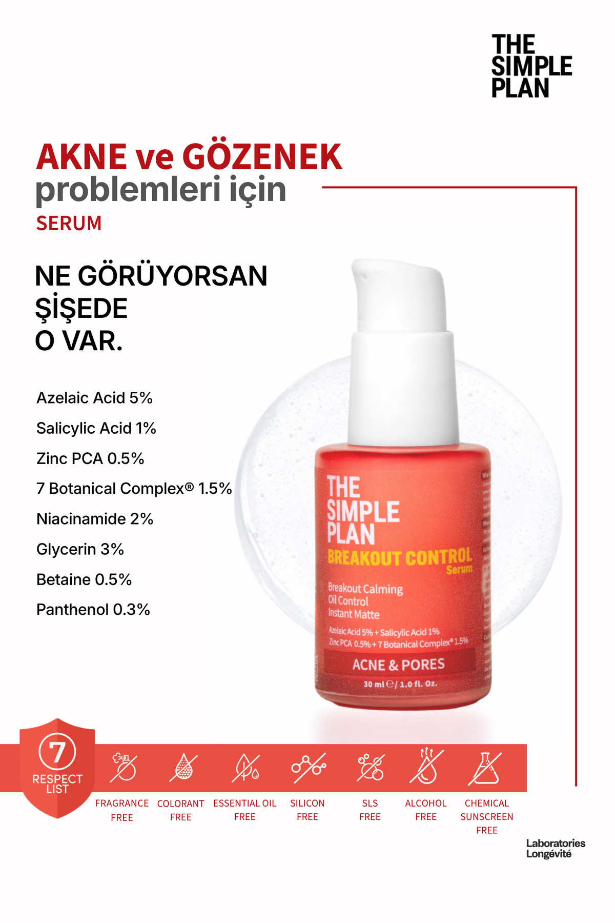 Breakout Control Serum – Akne ve Gözenek Karşıtı Azelaic Acid + Salicylic Acid Serum 30 ml — TSP-SRM-001 — تصویر 3 از 8