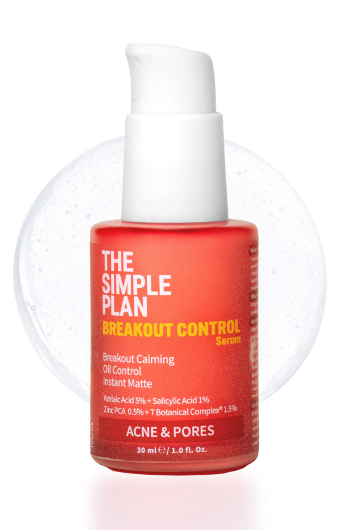 The Simple Plan Breakout Control Serum – Akne ve Gözenek Karşıtı Azelaic Acid + Salicylic Acid Serum 30 ml — TSP-SRM-001
